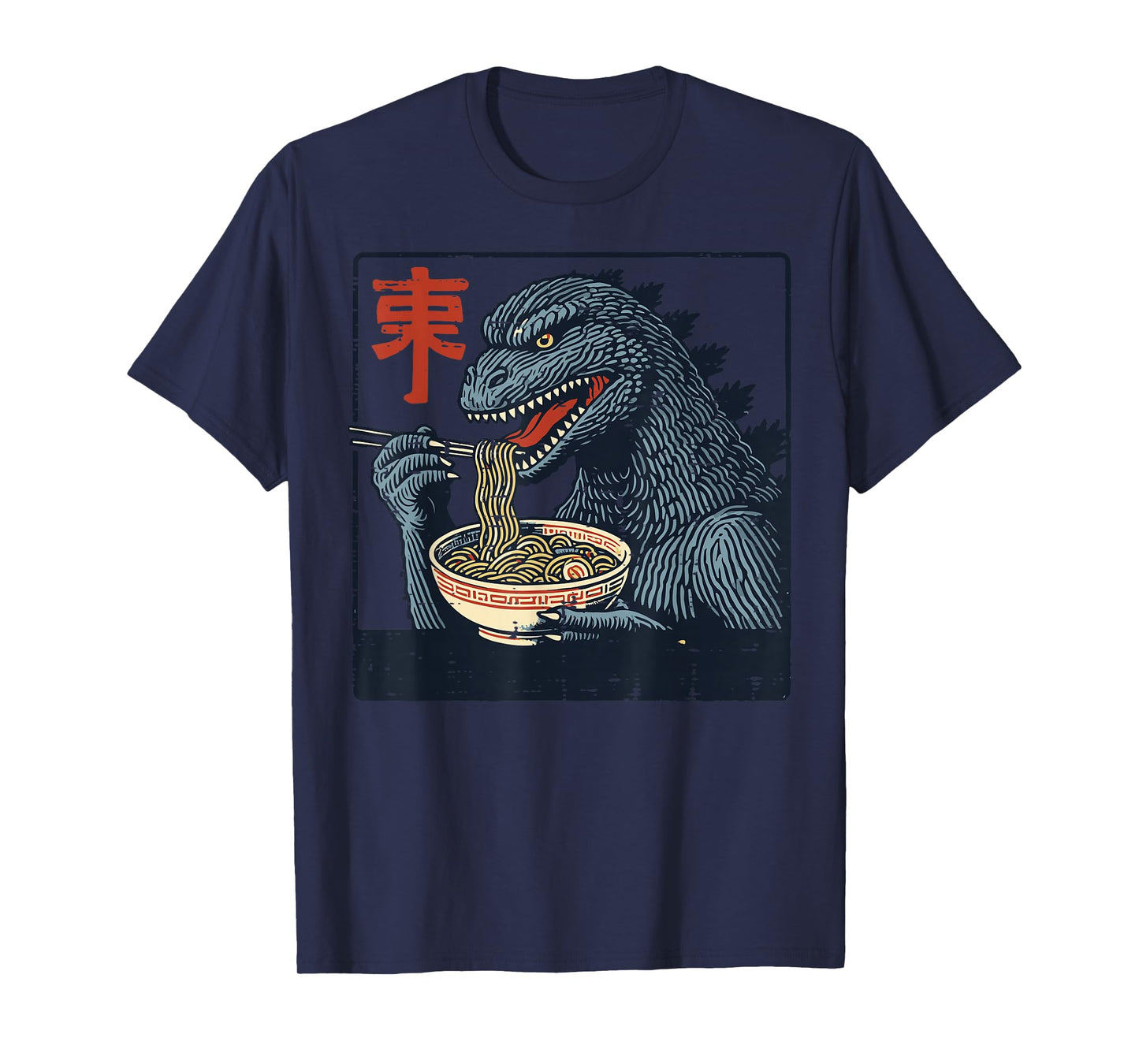Japanese Kaiju Monster Ramen Ukiyo Art Noodle Women Men Kids T-Shirt