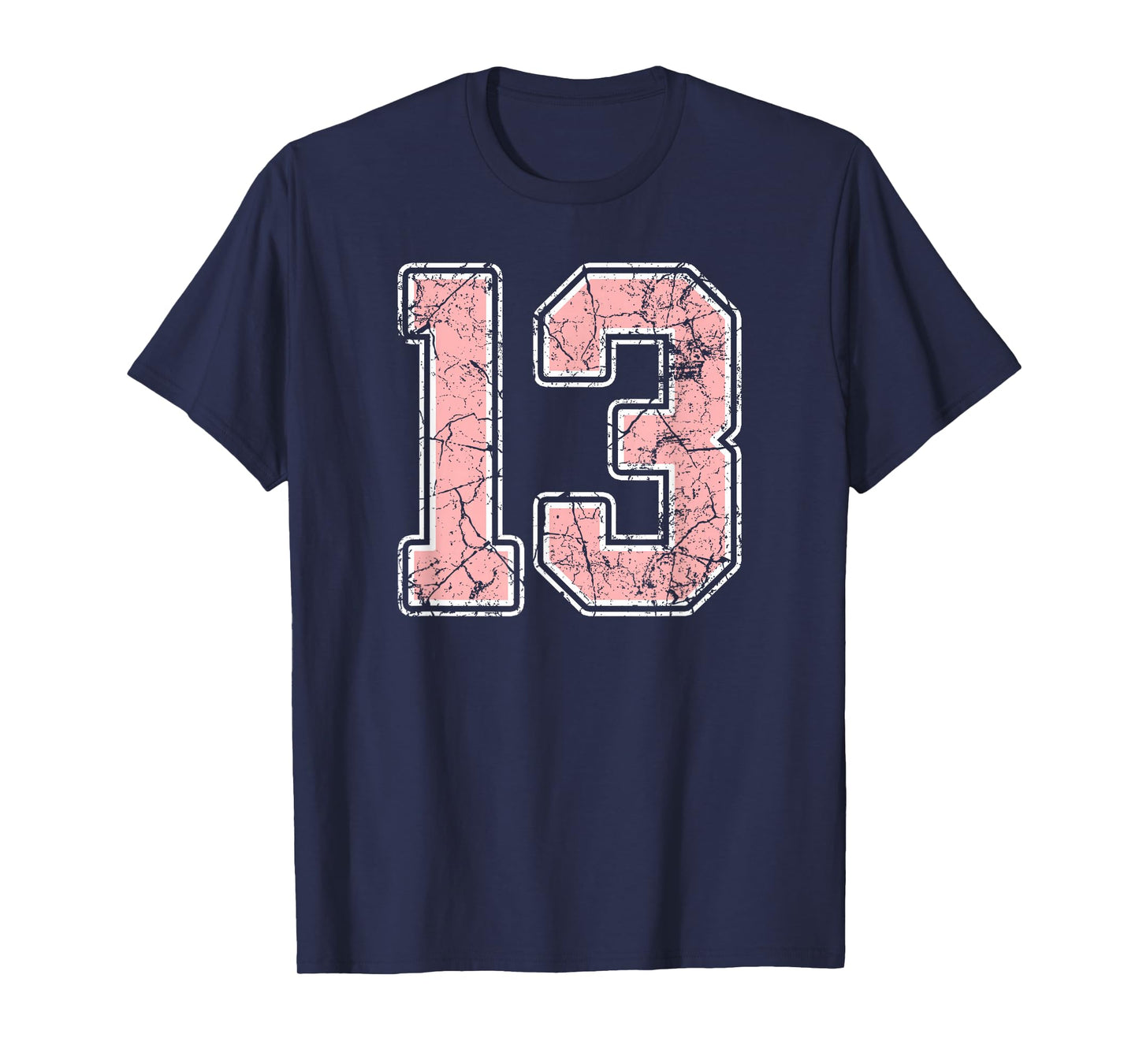 Pink and White Number 13 Jersey Player Uniform #13 Fan T-Shirt