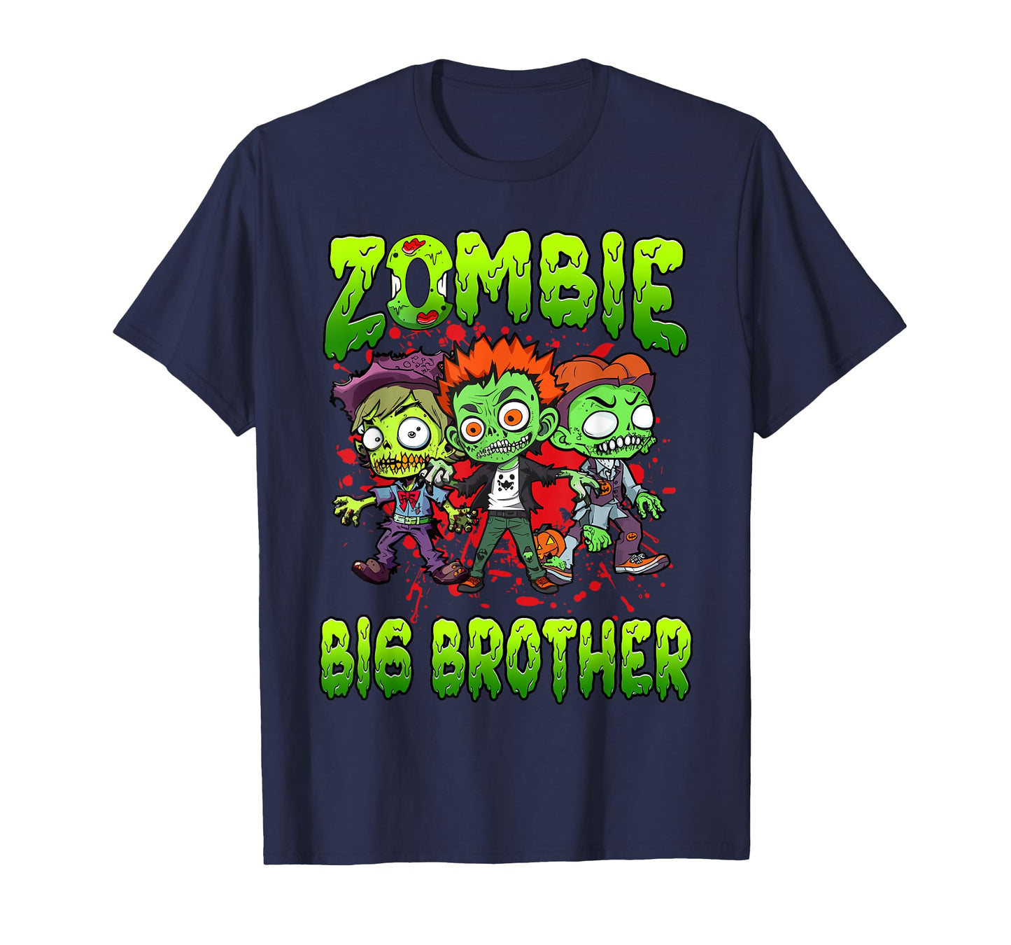 Zombie Big Brother Halloween Costume Family Matching T-Shirt