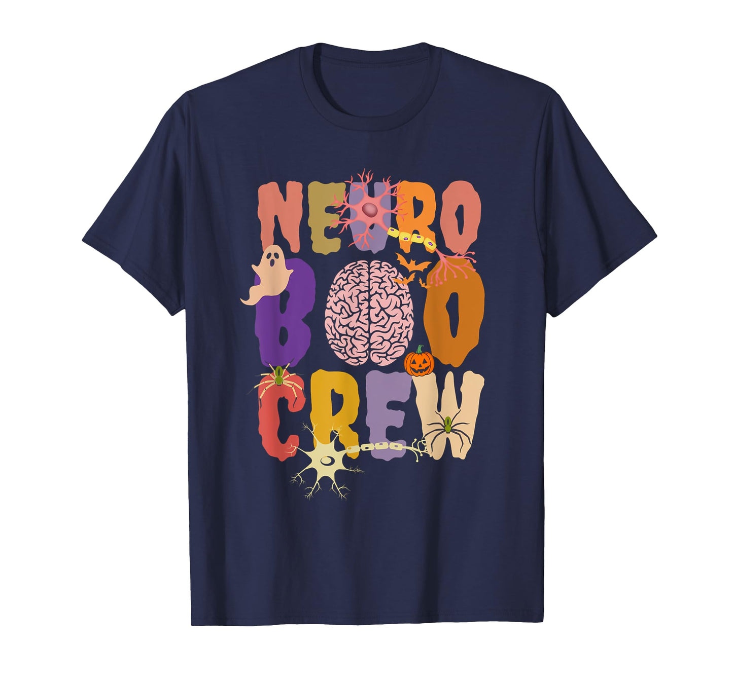 Neuro Boo Crew Halloween Anatomical Brain Anatomy Neurology T-Shirt