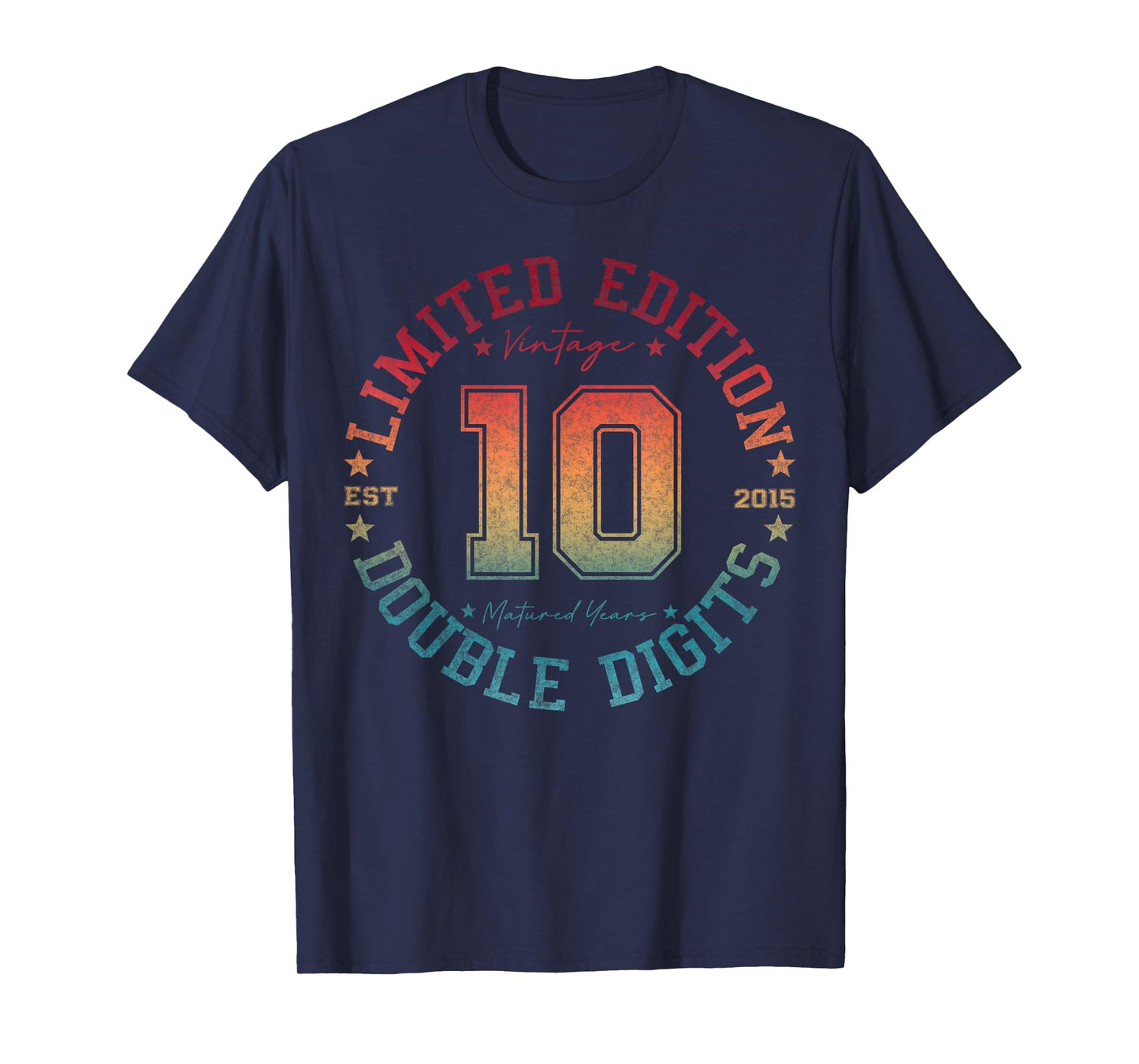 Official Double Digits 10 Year Old Gifts 10th Birthday 2015 T-Shirt