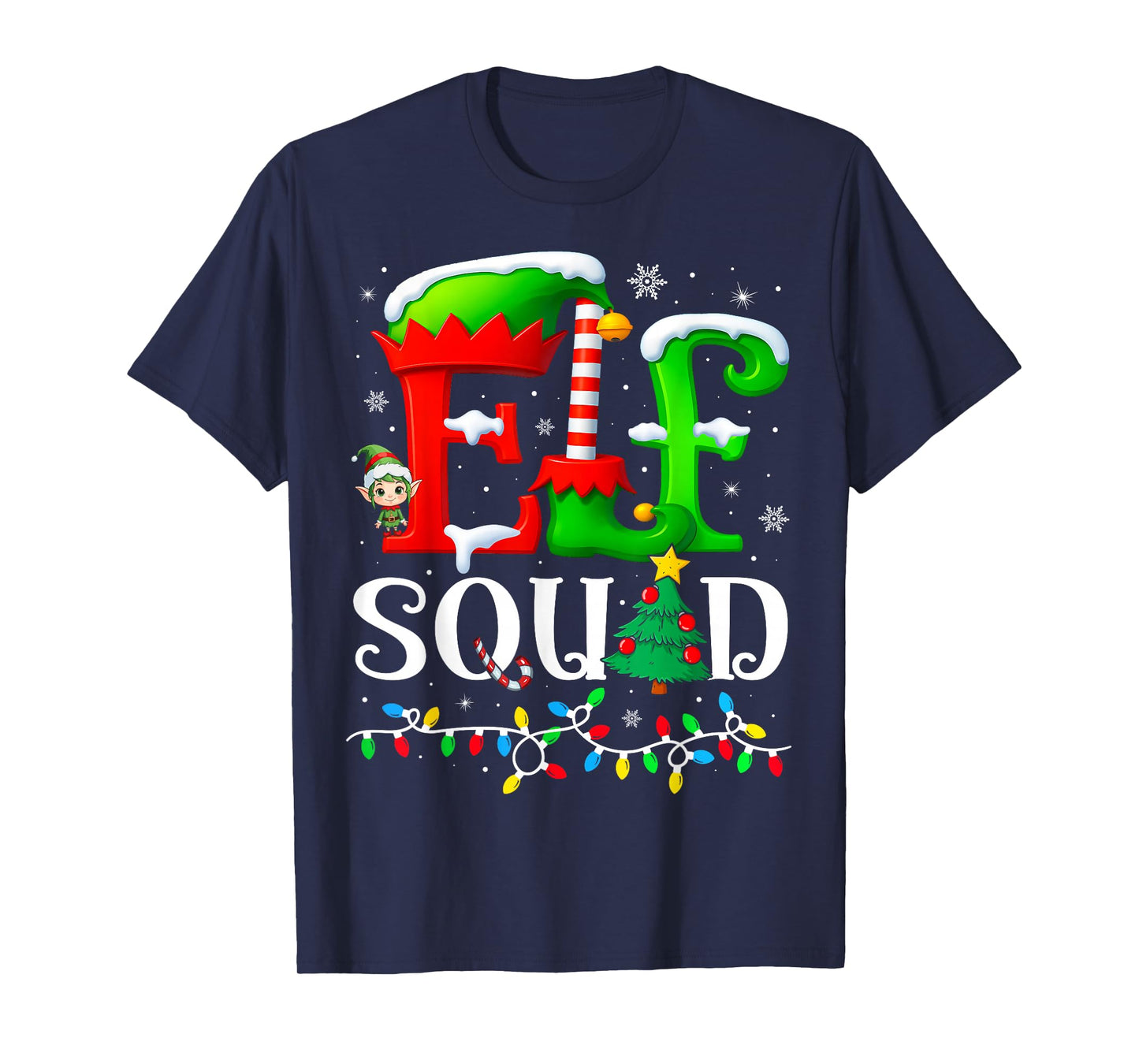 Elf Squad Christmas Family Matching Pajamas Elf Boys Kid Men T-Shirt