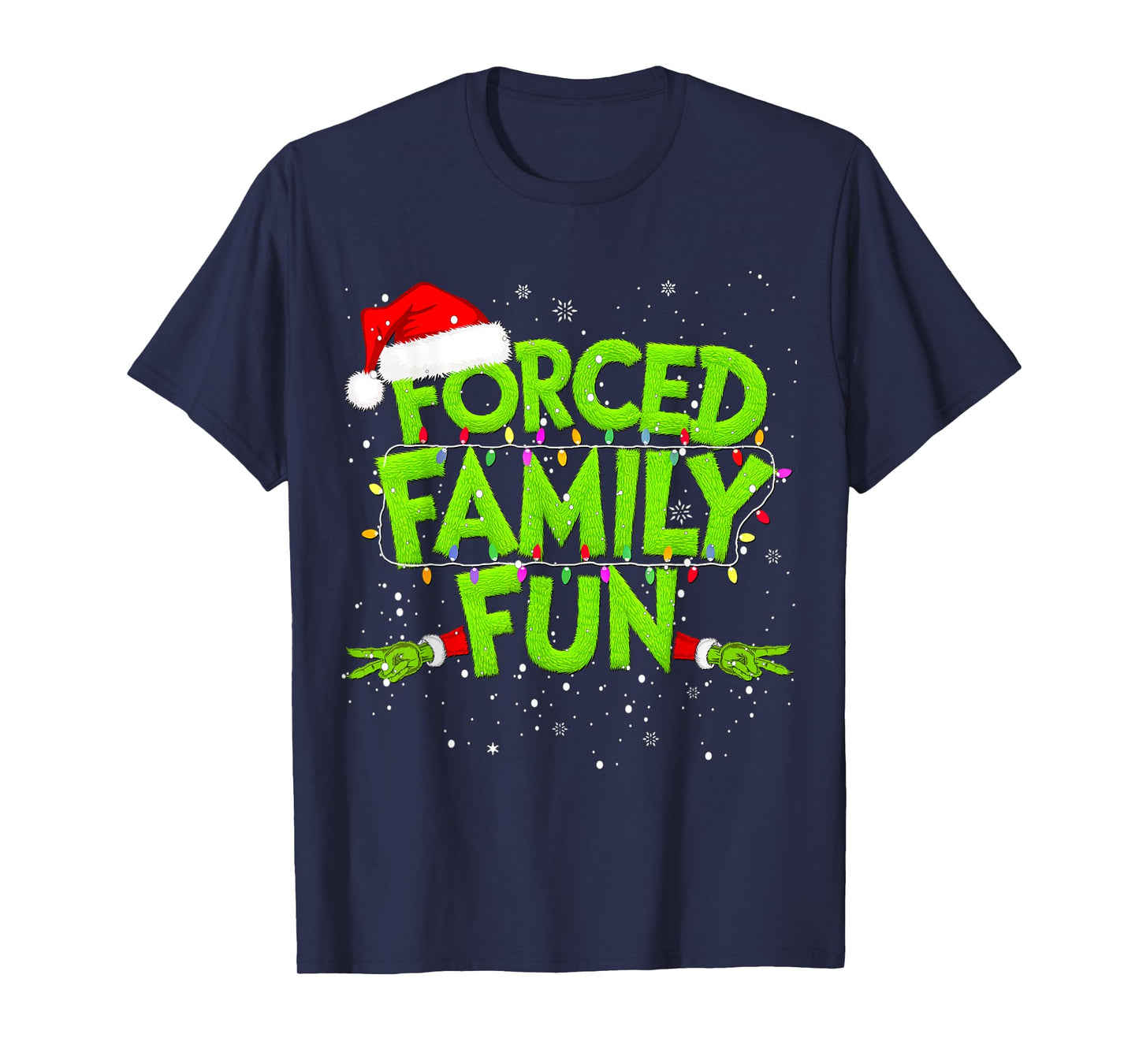 Forced Family Fun Christmas Shirts Matching Family Pajama T-Shirt