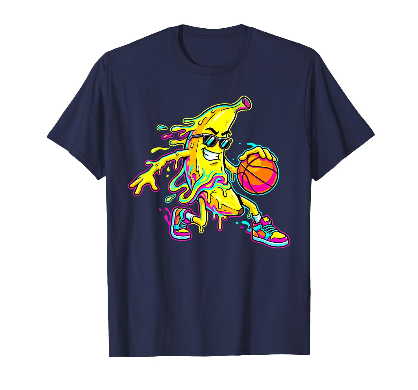Funny Banana Basketball Drip Sport Youth Boys Girls Kids T-Shirt