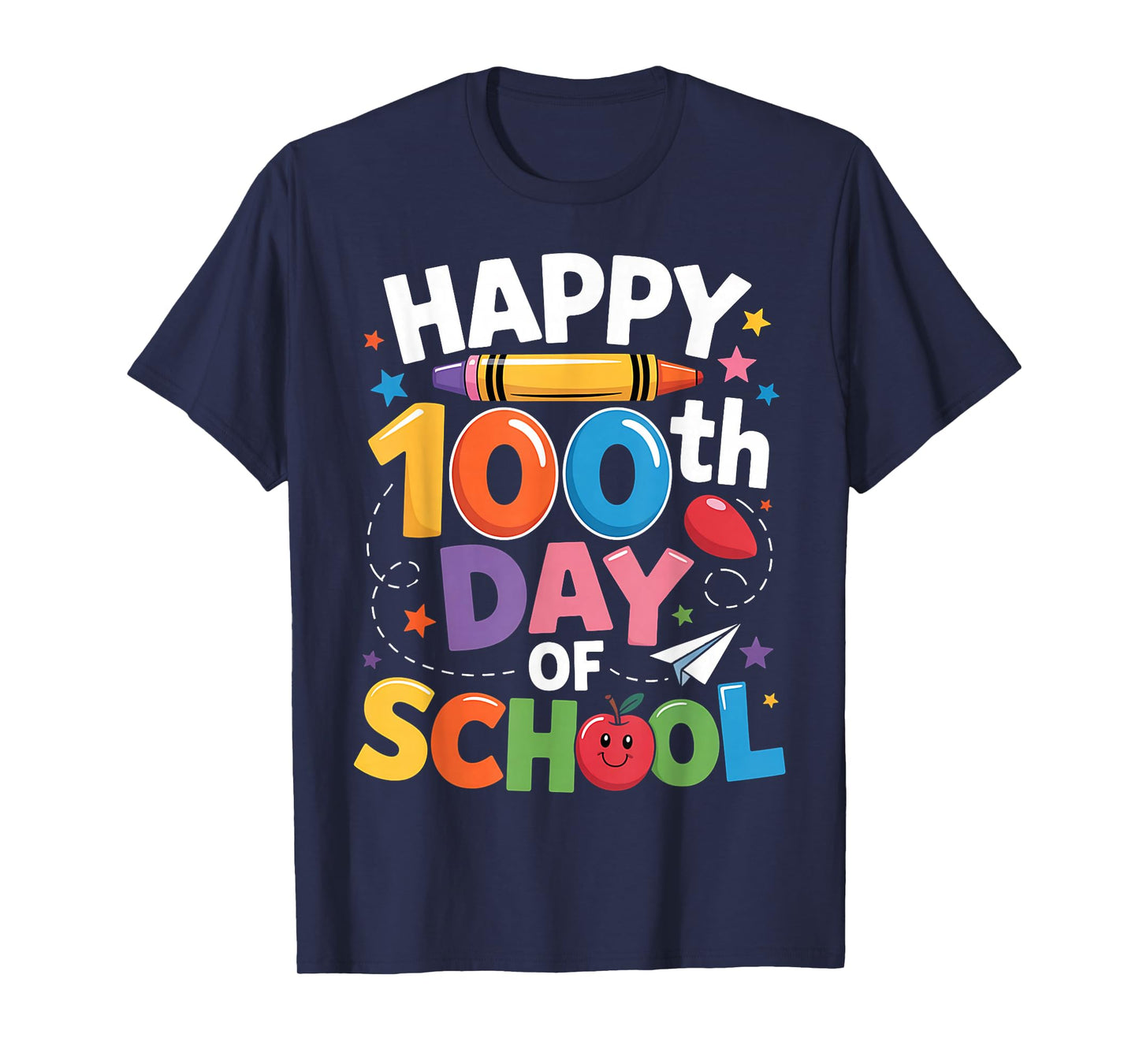 Happy 100th Day of School Kids - Fun & Colorful School T-Shirt