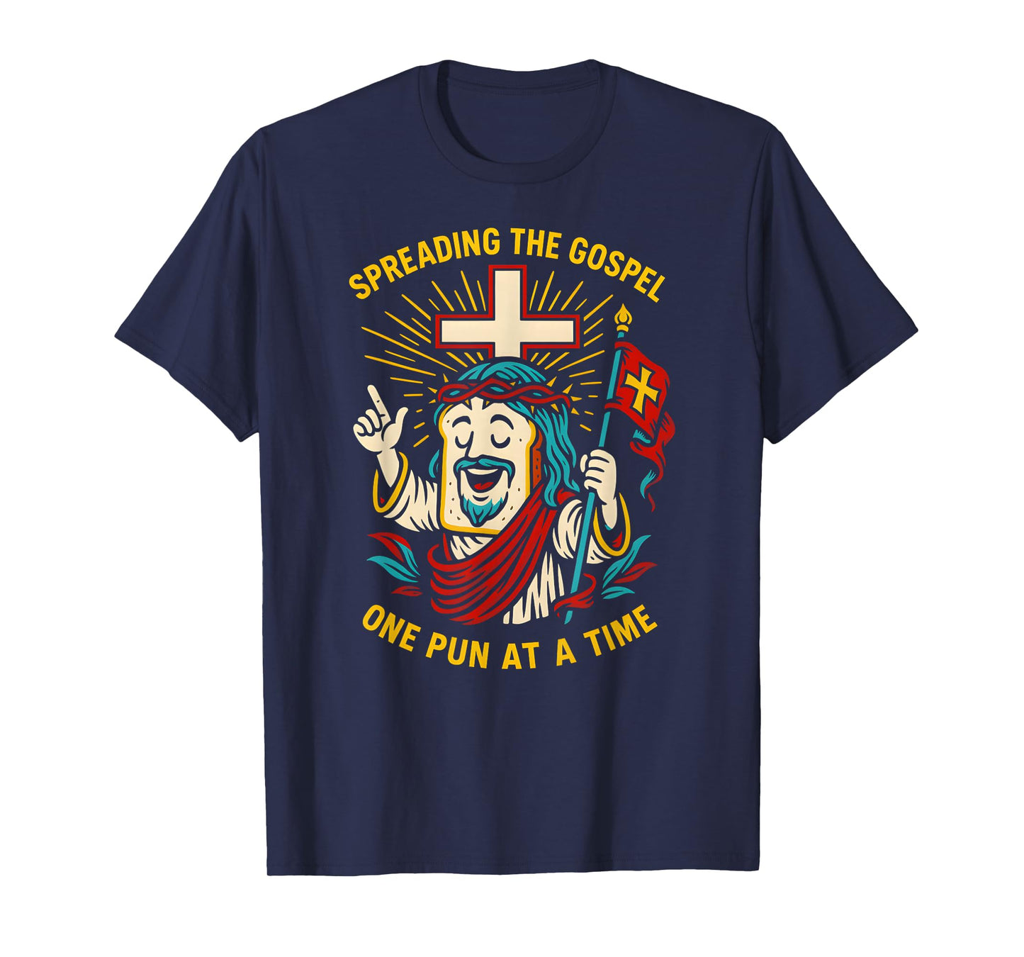 Jesus Puns Spreading Gospel Cool Mens Christian Faith T-Shirt