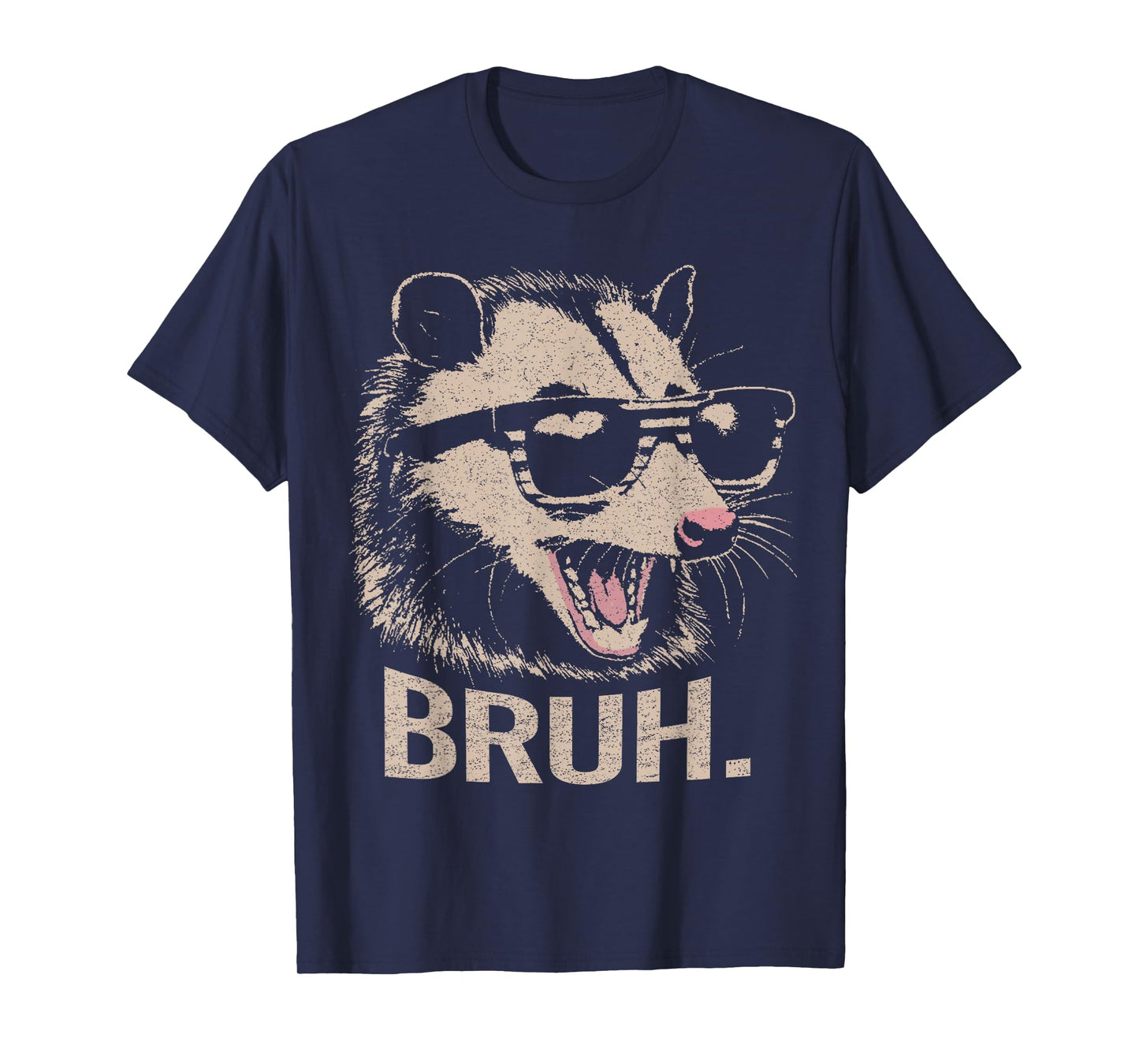 Bruh Opossum Funny Sunglasses Possum Lover Teens Slang Meme T-Shirt
