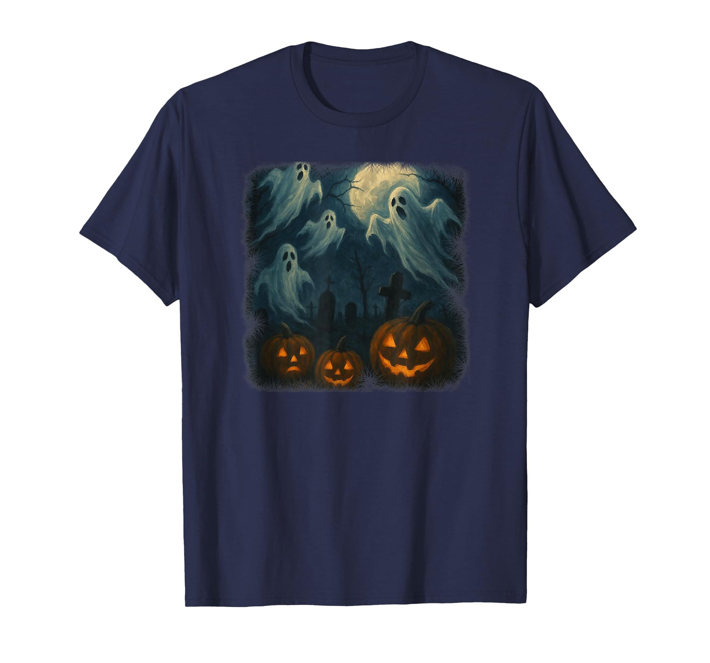 Halloween. Ghosts, Pumpkins and Graveyard! T-Shirt