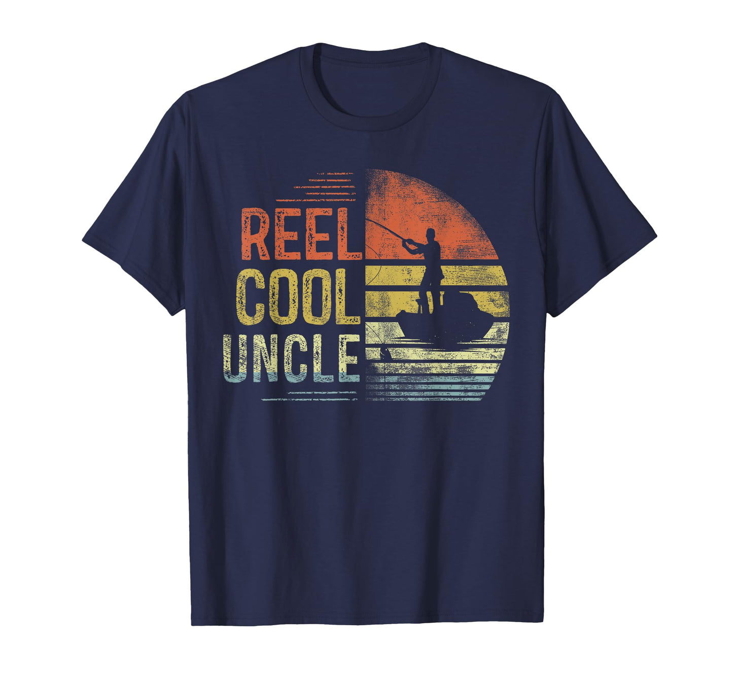 Reel Cool Uncle Fishing Gifts Uncle Birthday Vintage T-Shirt