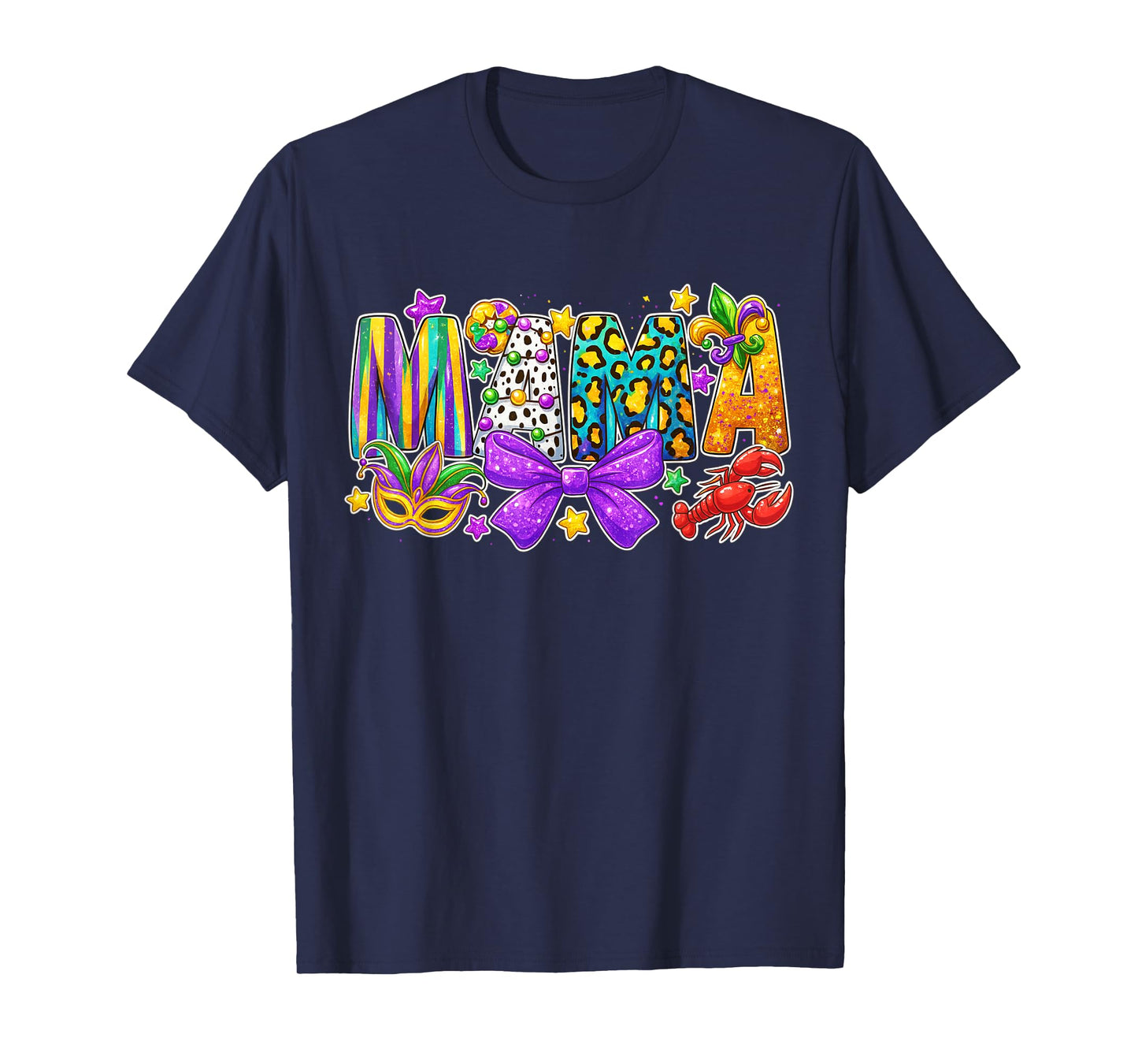 Mardi Gras Mama Coquette Bow Fat Tuesday Louisiana T-Shirt