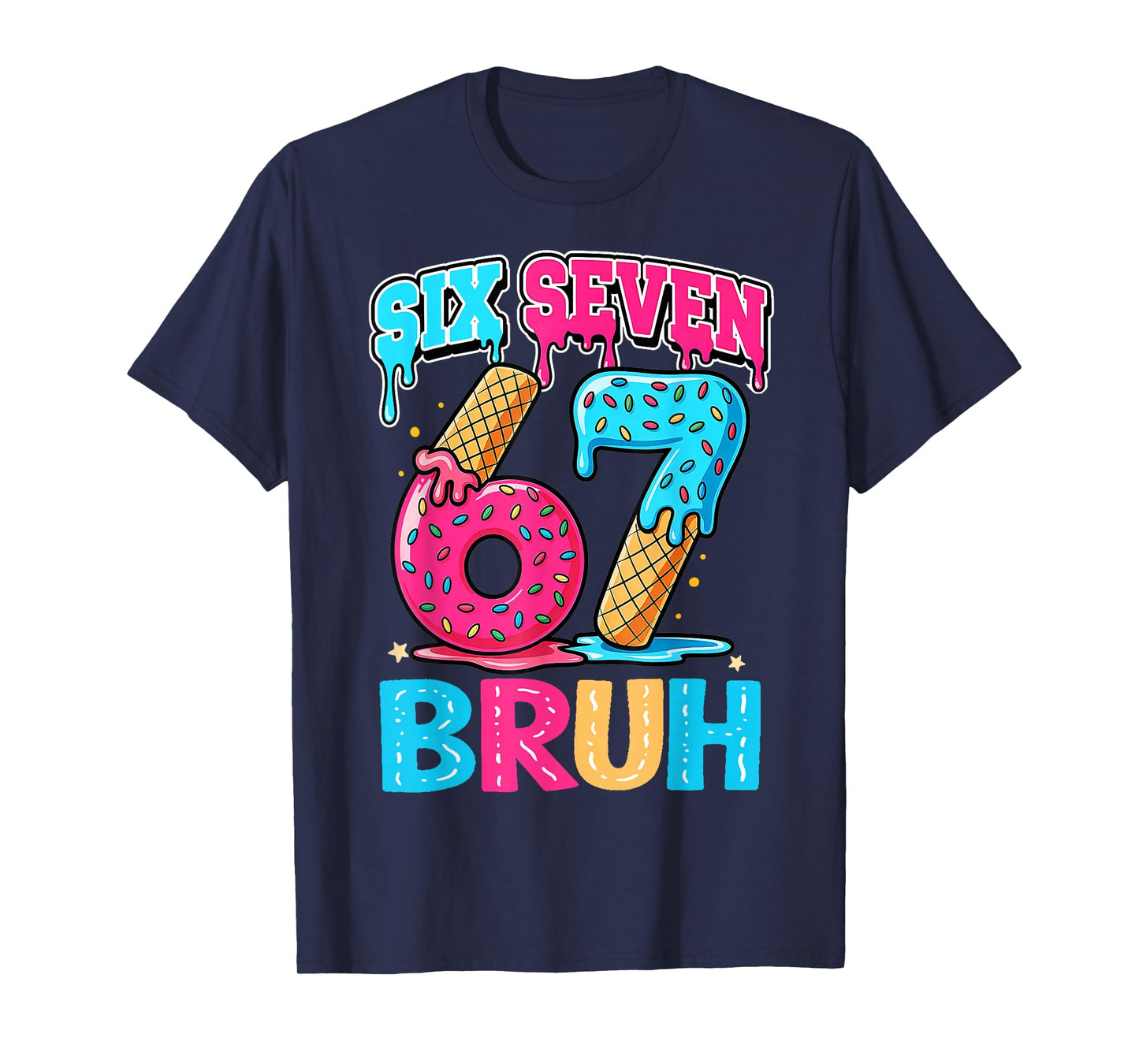 67 Ice Cream 6 7 Meme Bruh 6-7 Pajamas Six Seven Kids Boys T-Shirt