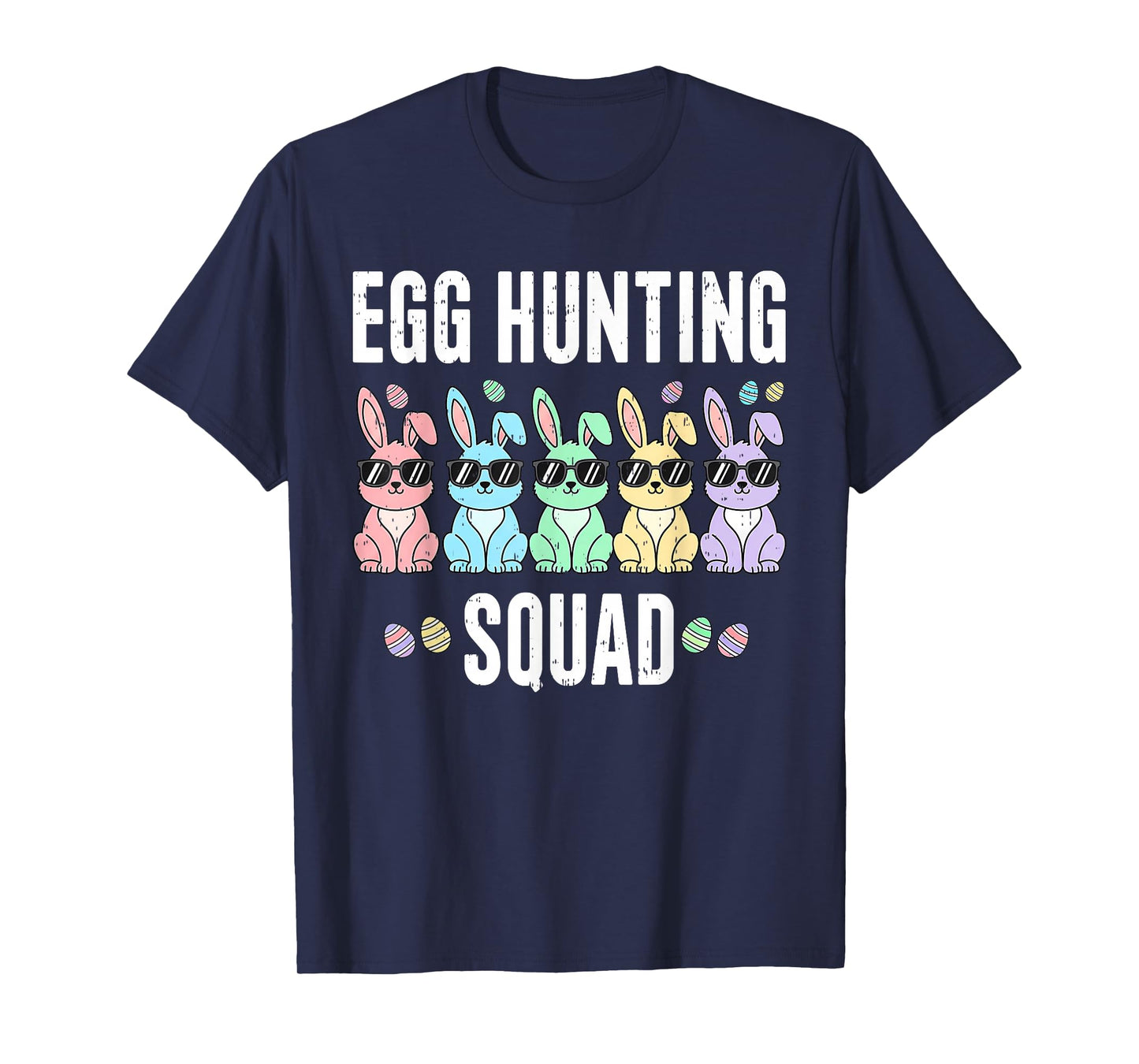 Happy Easter Day Bunny Boys Girls Easter Eggs Squad Matching T-Shirt