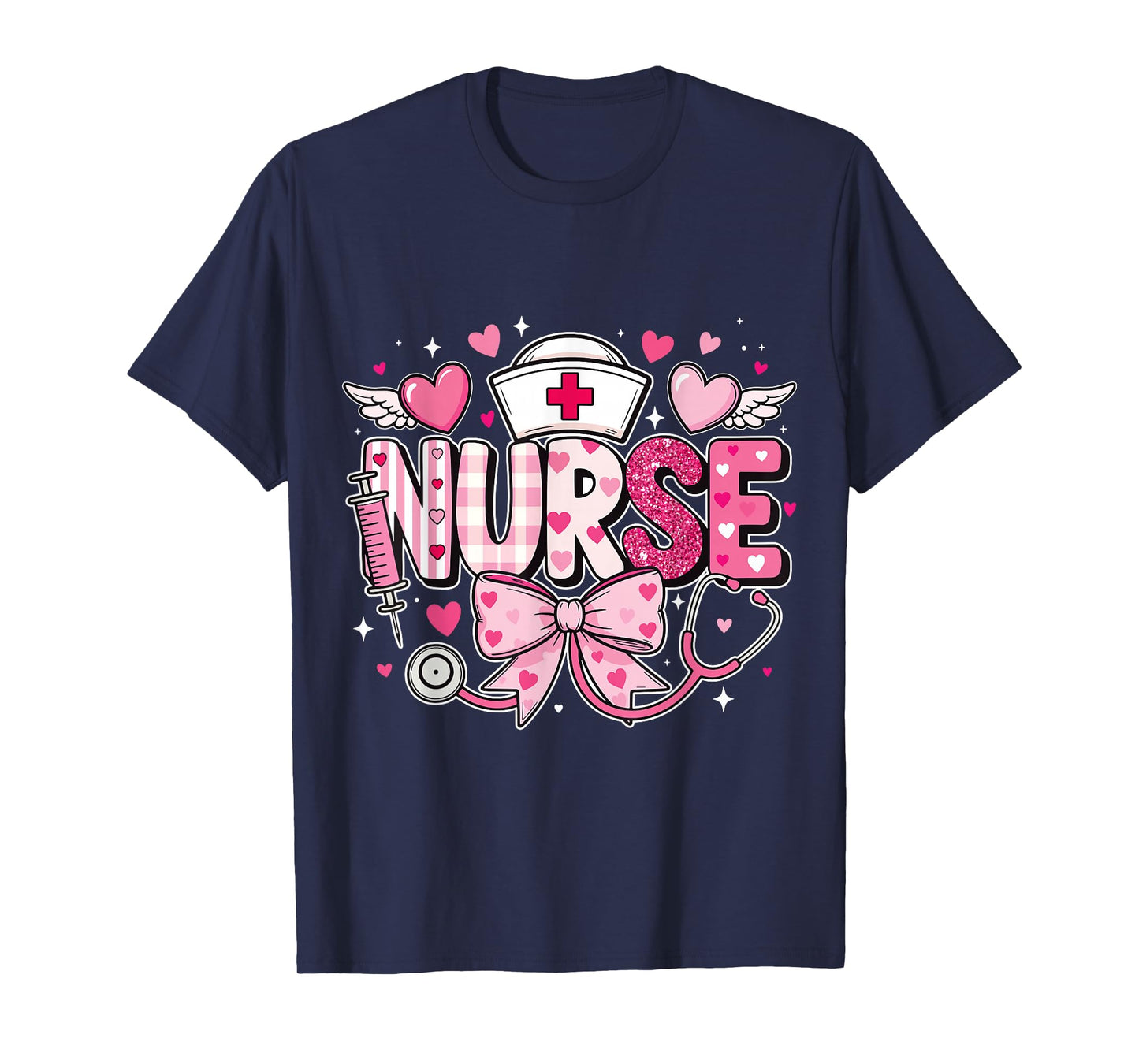 Nurse Valentines Day Cute Stethoscope RN Nursing Life T-Shirt