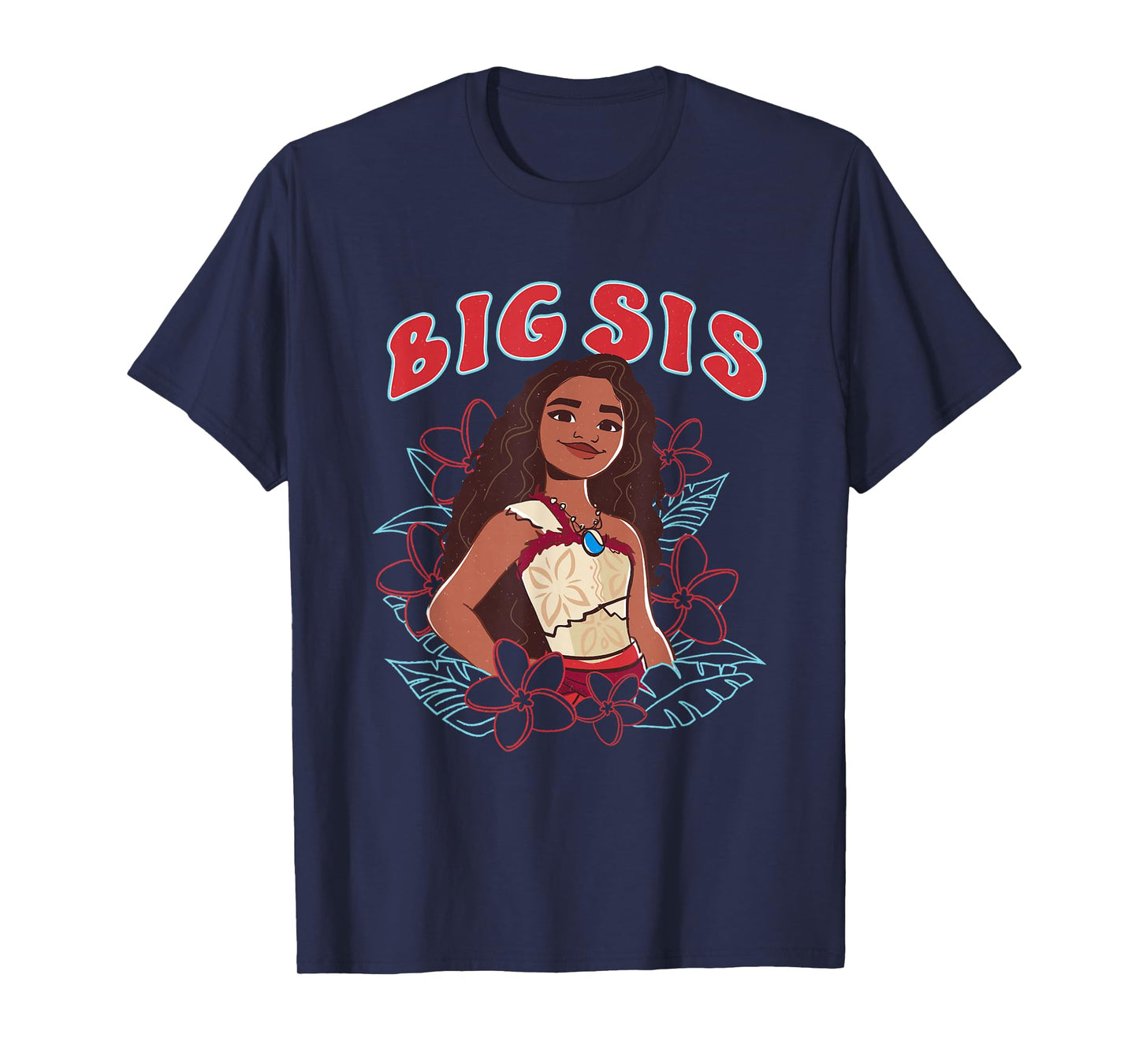 Disney Moana 2 Big Sis Oceania Floral Princess T-Shirt