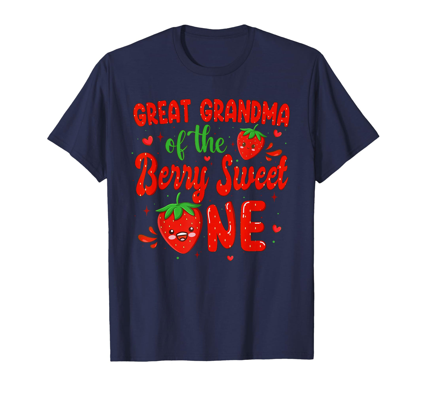 Great Grandma Of The Berry Sweet One 1St Birthday Strawberry T-Shirt