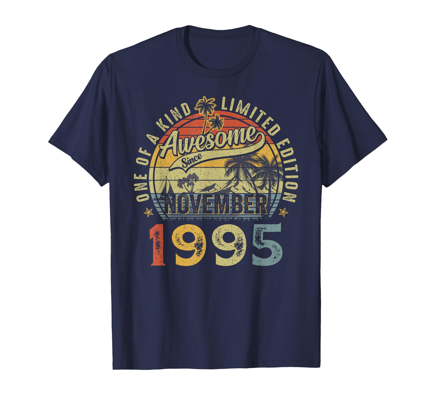 Awesome Since November 1995 Vintage Retro 30th Birthday Men T-Shirt