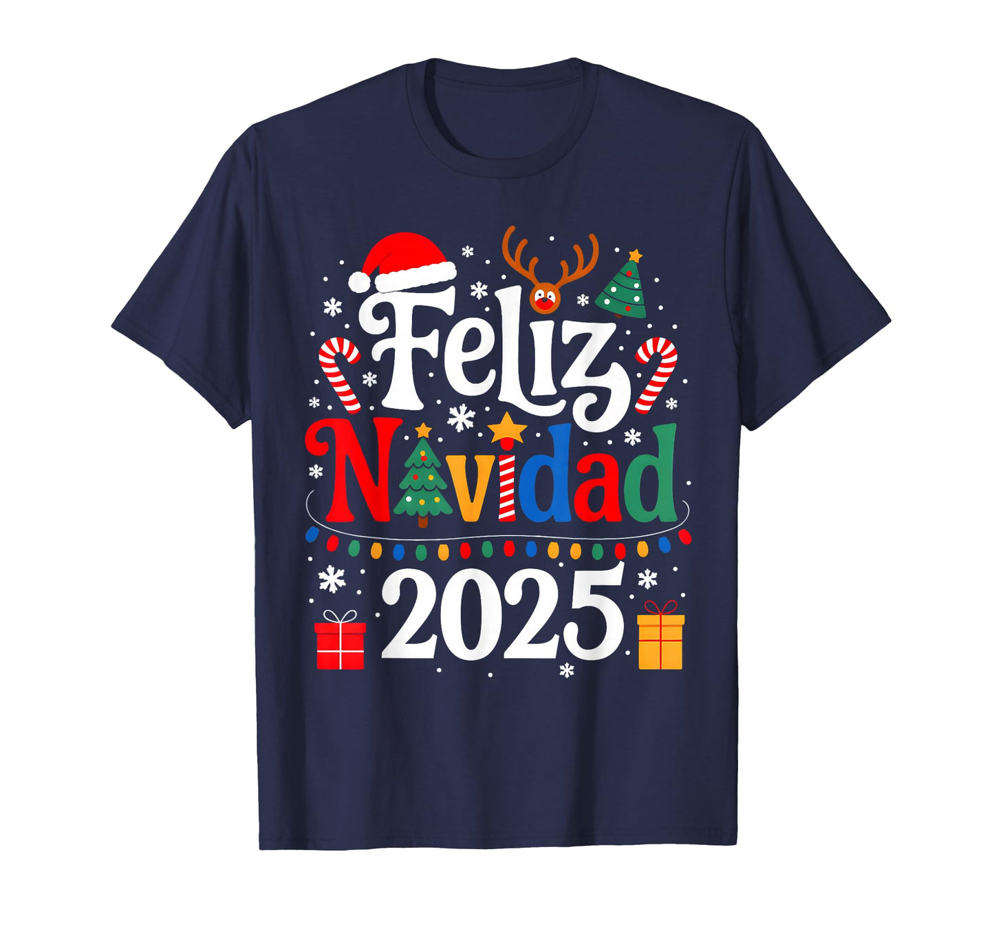 Feliz Navidad 2025 Matching Family Spanish Christmas Mexican T-Shirt