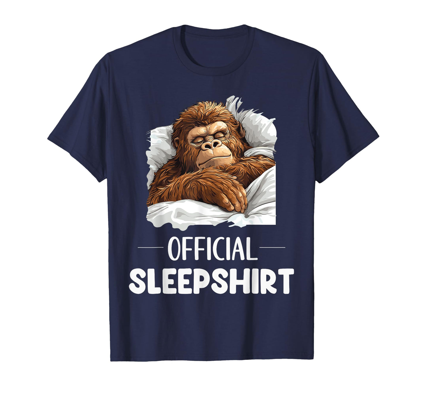 Official Sleepshirt Sleeping Bigfoot Sasquatch Lovers Pajama T-Shirt