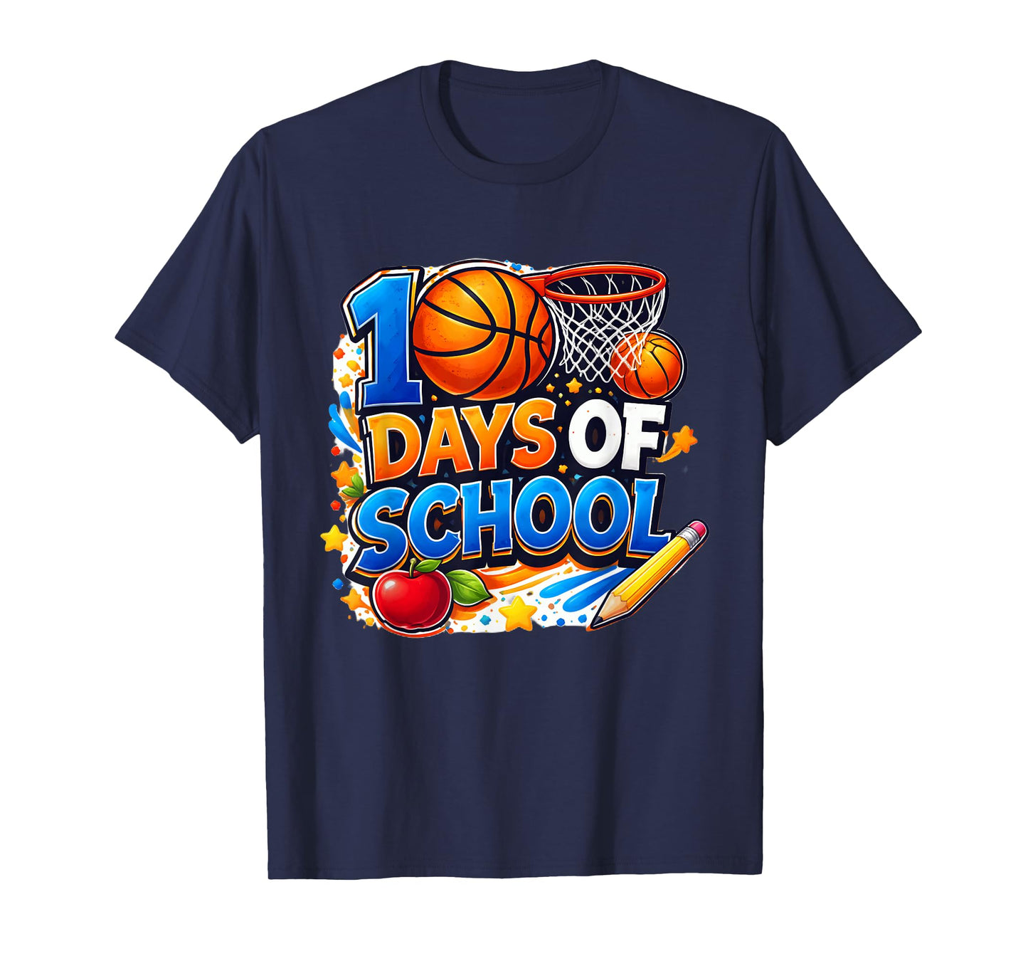 100th Day of School Kid Basketball 100th Days of School Boys T-Shirt