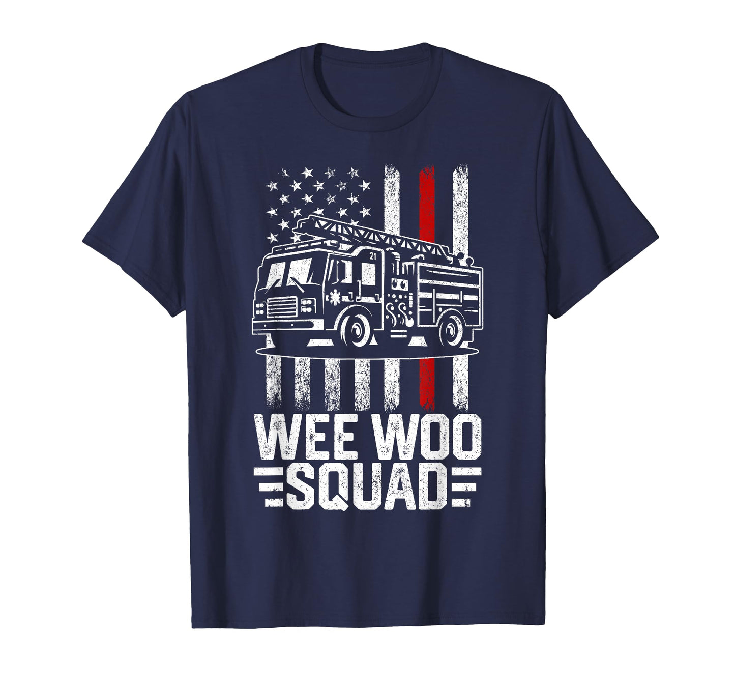 Funny Firefighter Shirt Men Women Kids Fire Truck Fireman T-Shirt