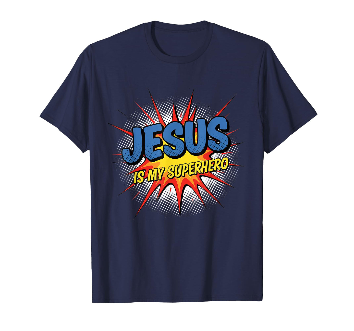 Christian Jesus is My Superhero Comic Pop Art T-Shirt