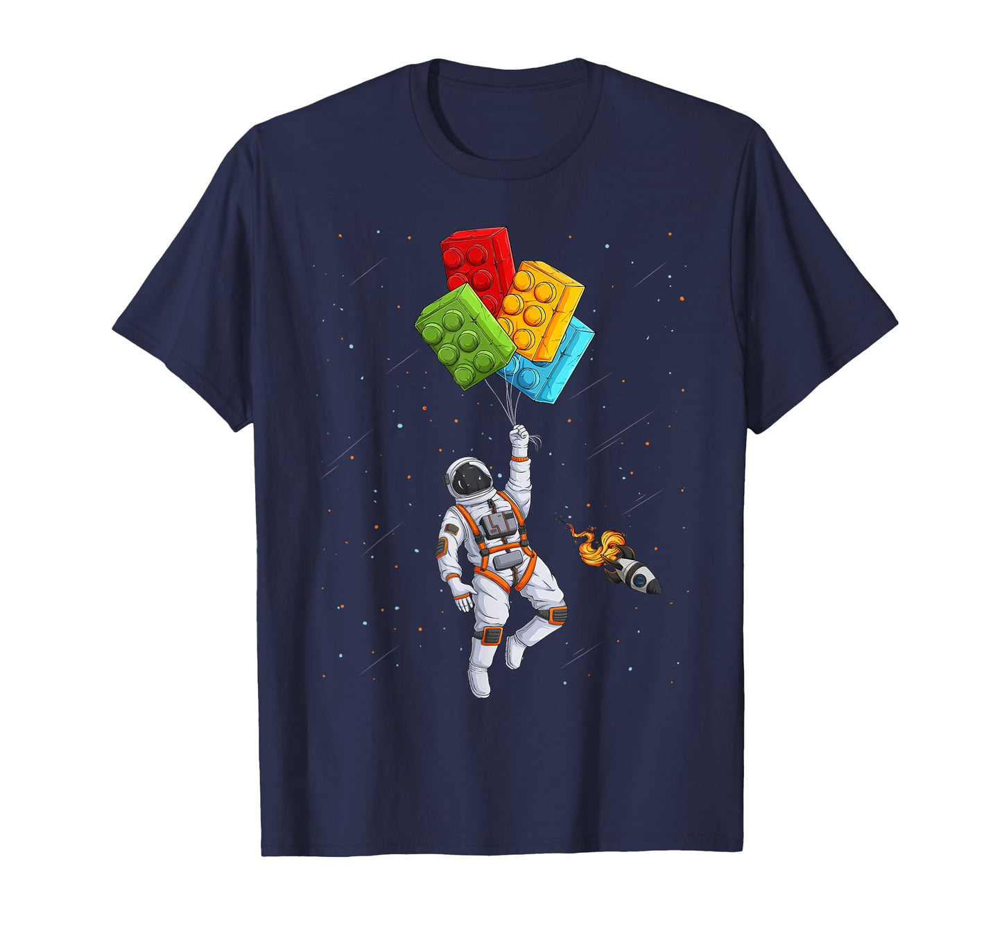 Space Astronaut Master Builder funny Building Blocks Bricks T-Shirt