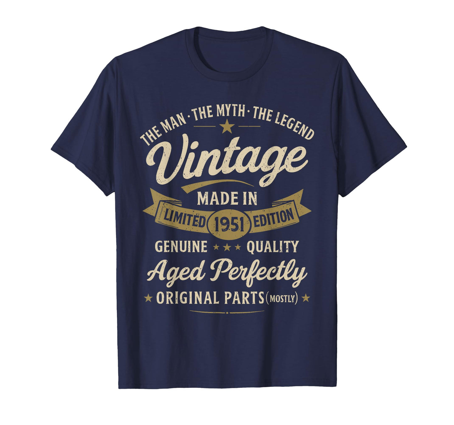 75th Birthday Gift Vintage 1951 Men Funny 75 Years Old 1951 T-Shirt