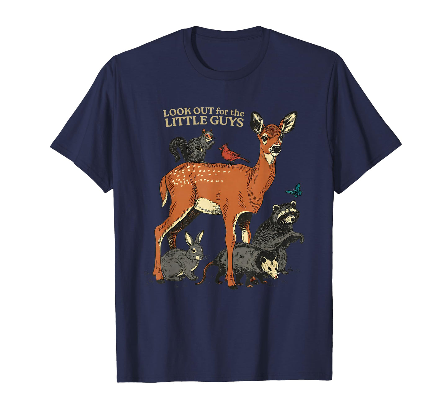 Look Out for The Little Guys Fawn Raccoon T-Shirt