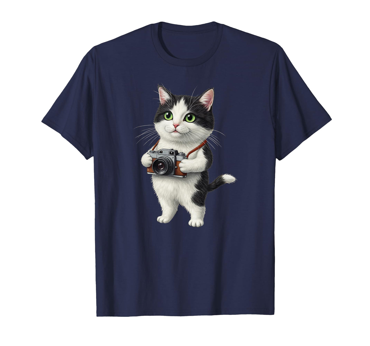 Cat Photographer Funny Cat with Camera Photography Kitten T-Shirt