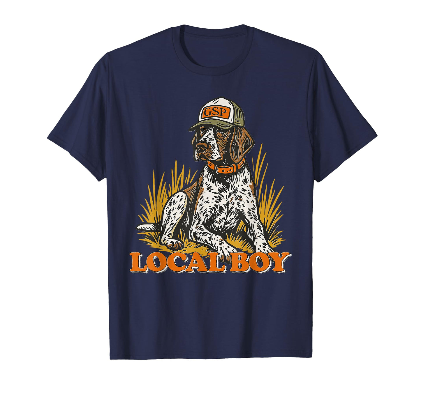 Local Boy GSP German Shorthaired Pointer Hunting Dog Vintage T-Shirt