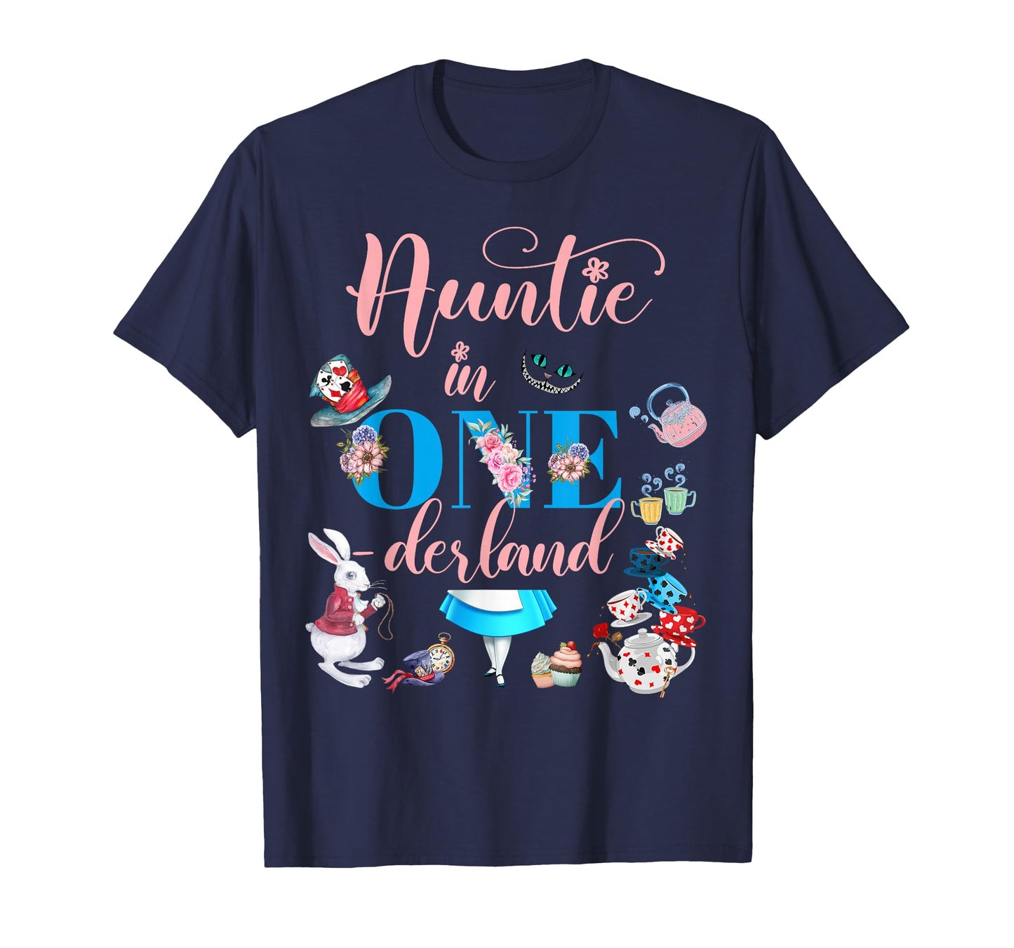 Alice in ONEderland Family Auntie Of The Birthday Girl T-Shirt