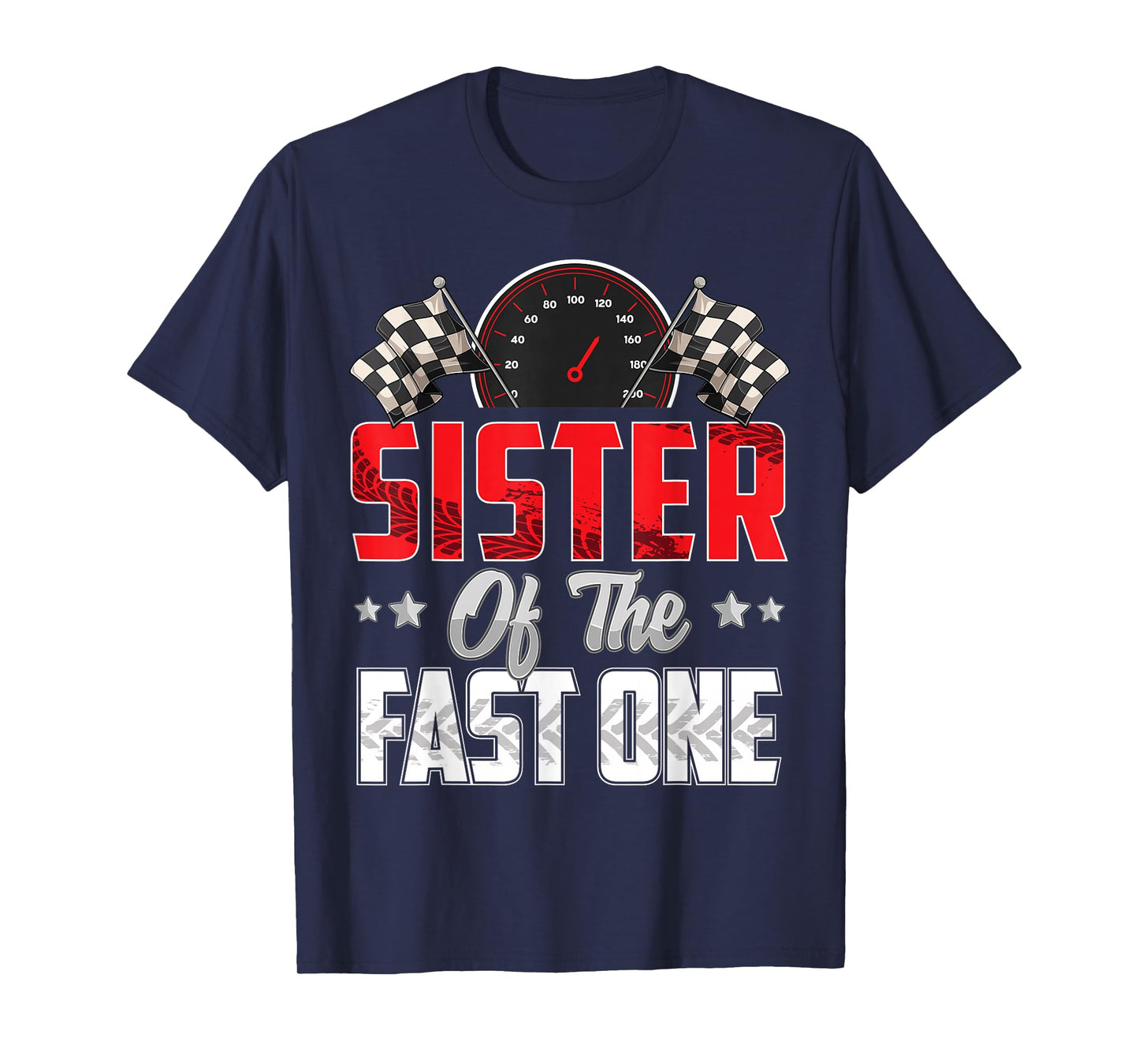 1 year old racing car fast one birthday 1st Family Sister T-Shirt