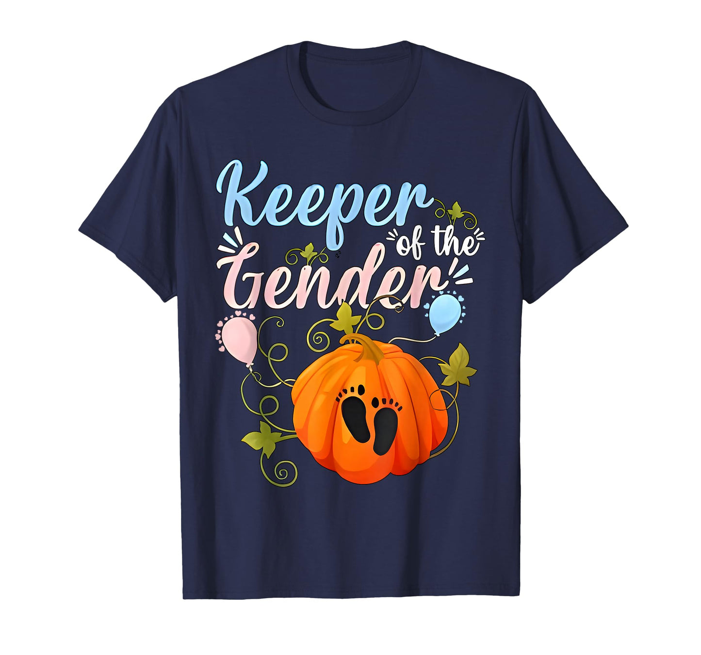 Keeper Of The Gender Reveal Baby Halloween Pregnancy Pumpkin T-Shirt