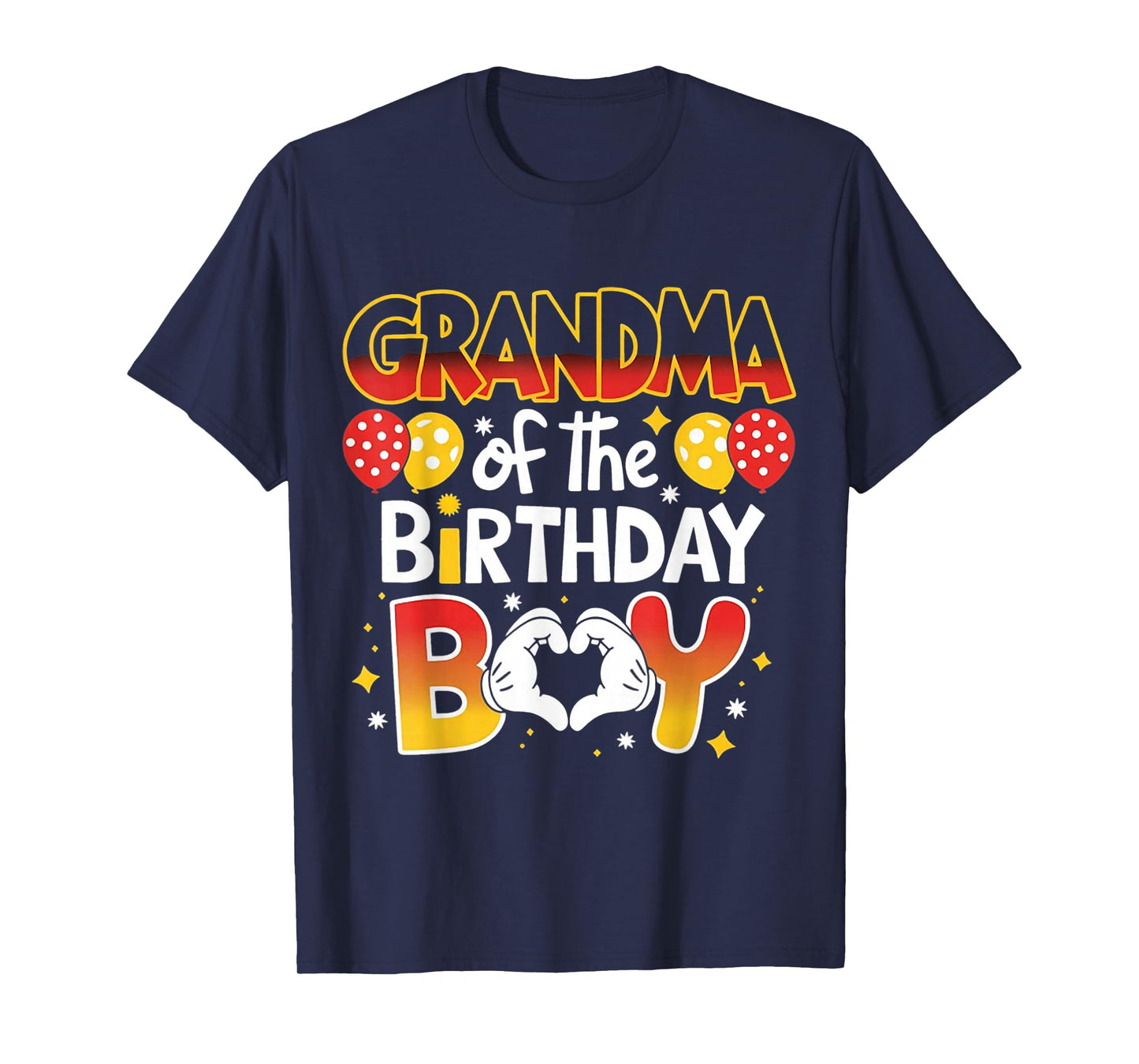 Grandma of The Birthday Boy Family Party Decor Grandson T-Shirt