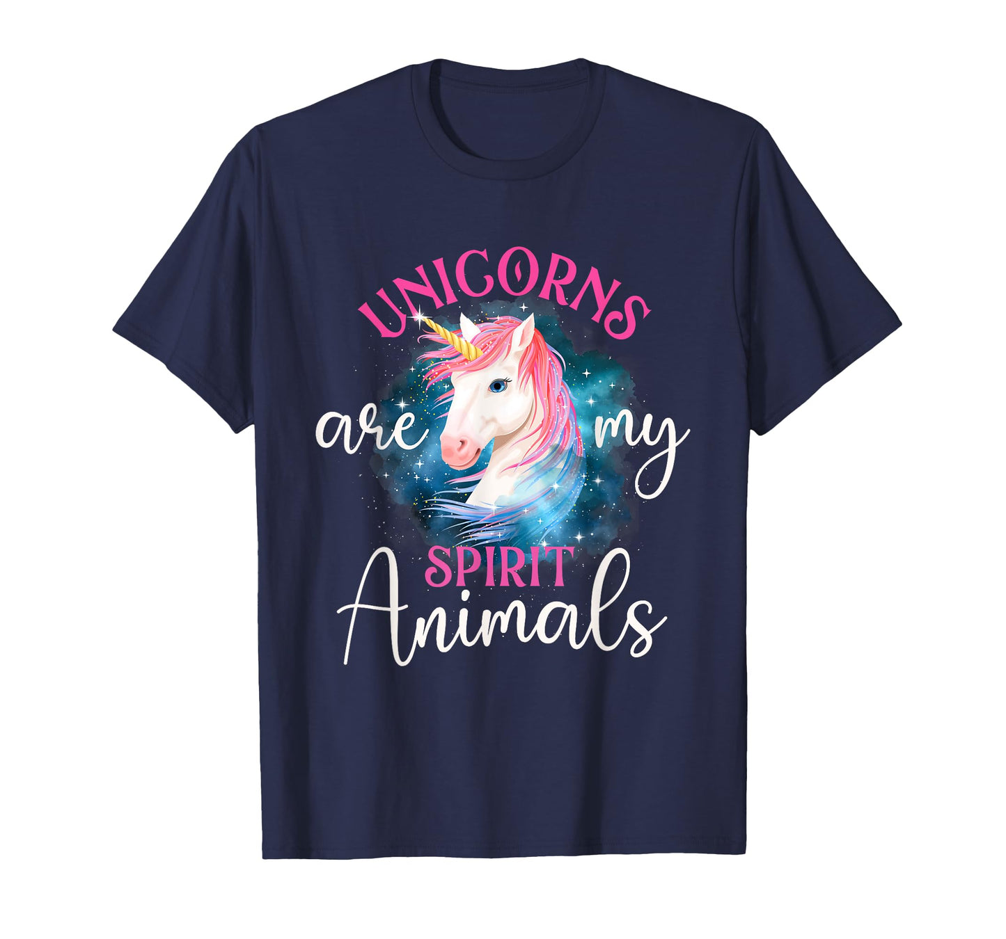 Unicorns Are My Spirit Animals - Rainbow Unicorn T-Shirt