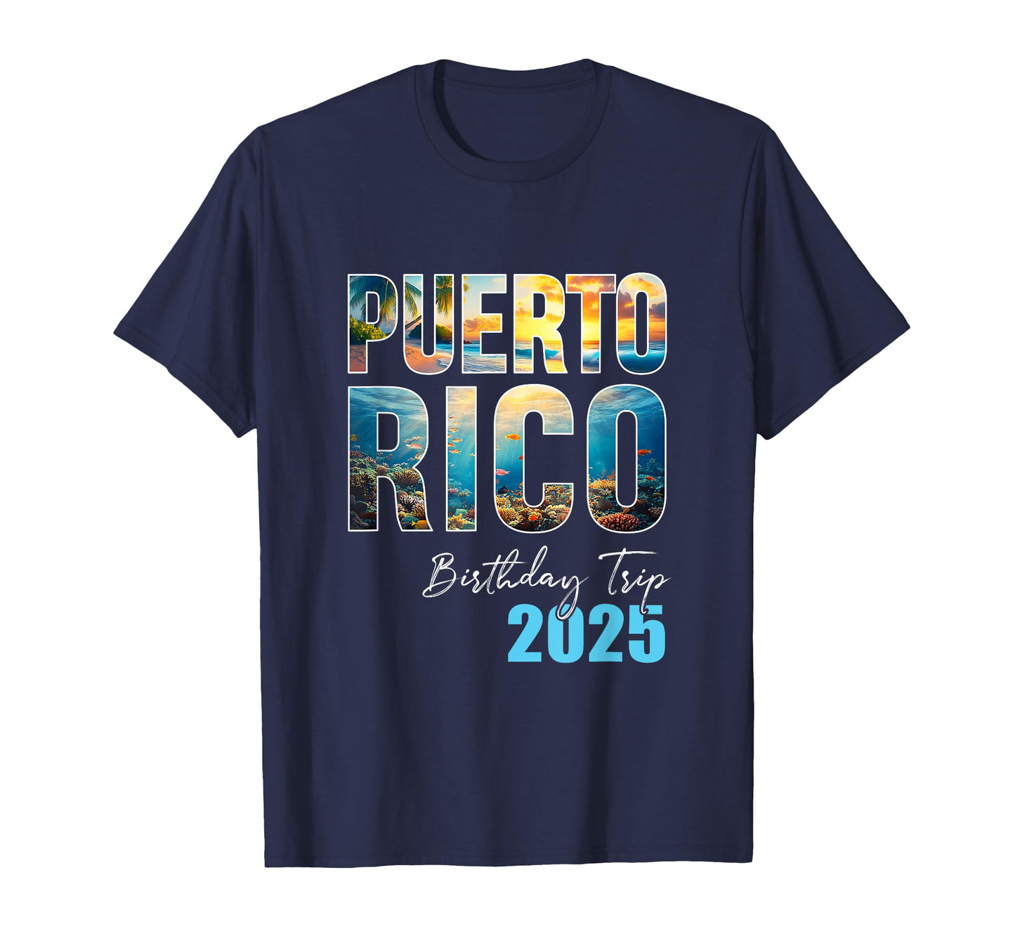 Puerto Rico Birthday Trip 2025 Cruise T-Shirt - Unisex-Adults/Kids - Black - Small - Short Sleeve - Crew Neck - T-Shirt - Cruise-Themed