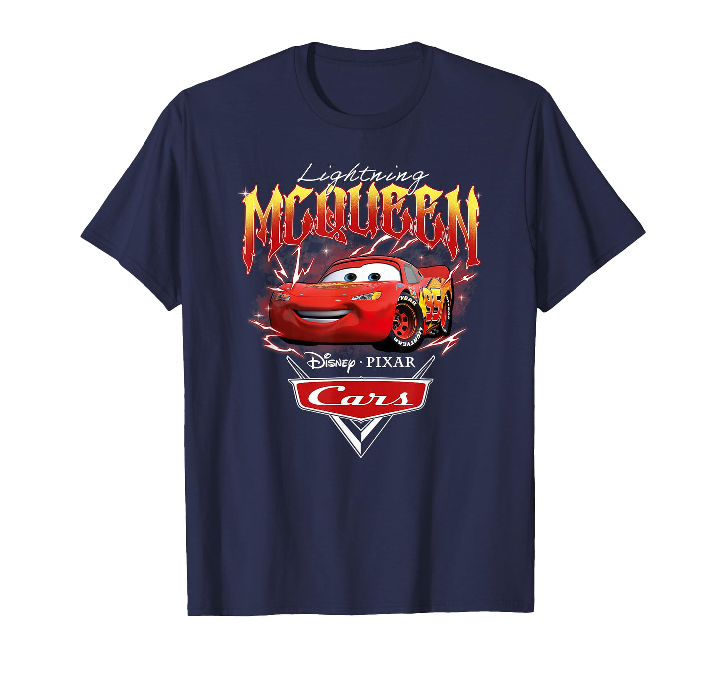 Disney Pixar Cars Lightning McQueen Cool Pose Portrait T-Shirt