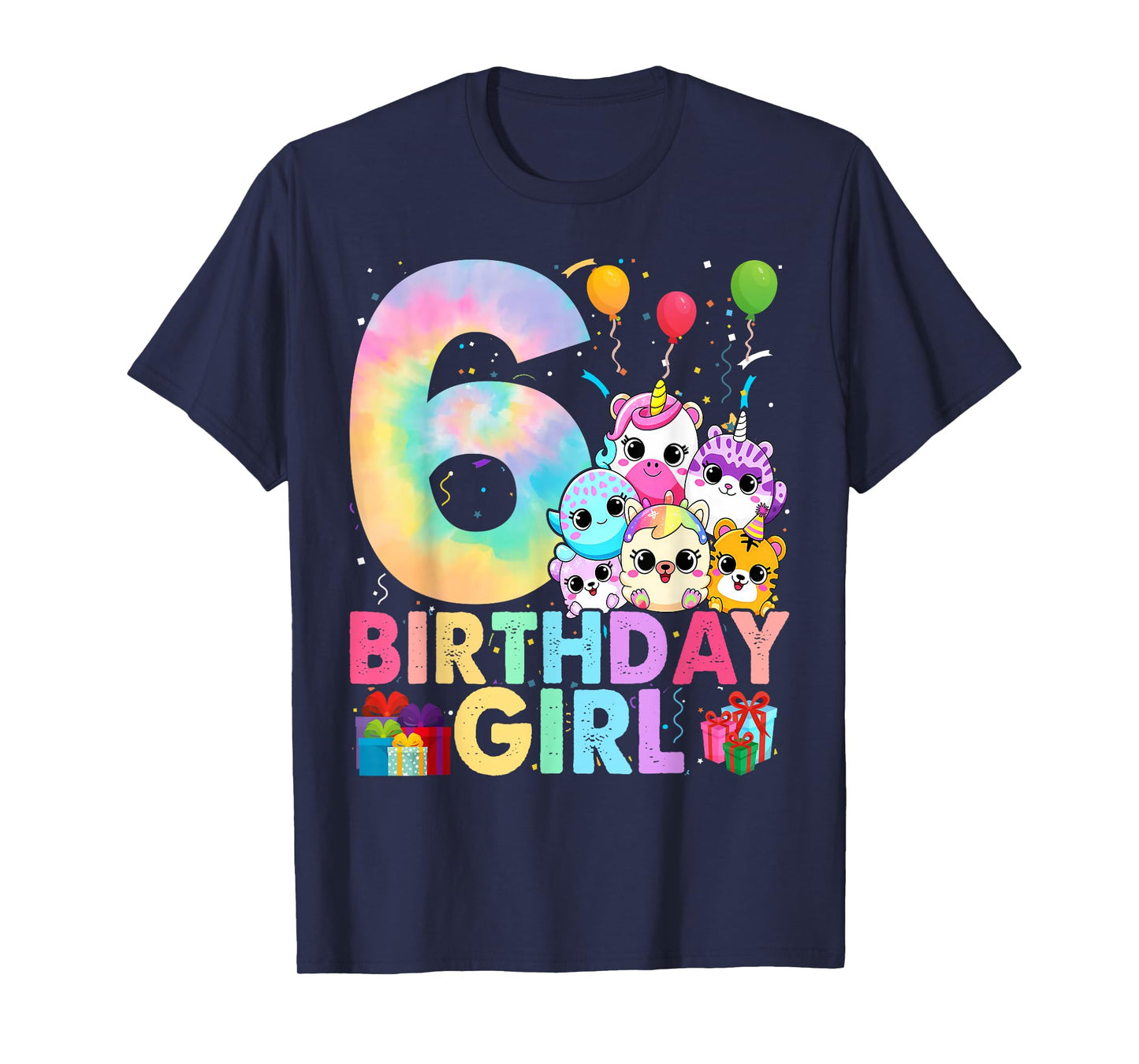 Birthday Girl 6th Birthday Squish Squad Mallow T-Shirt