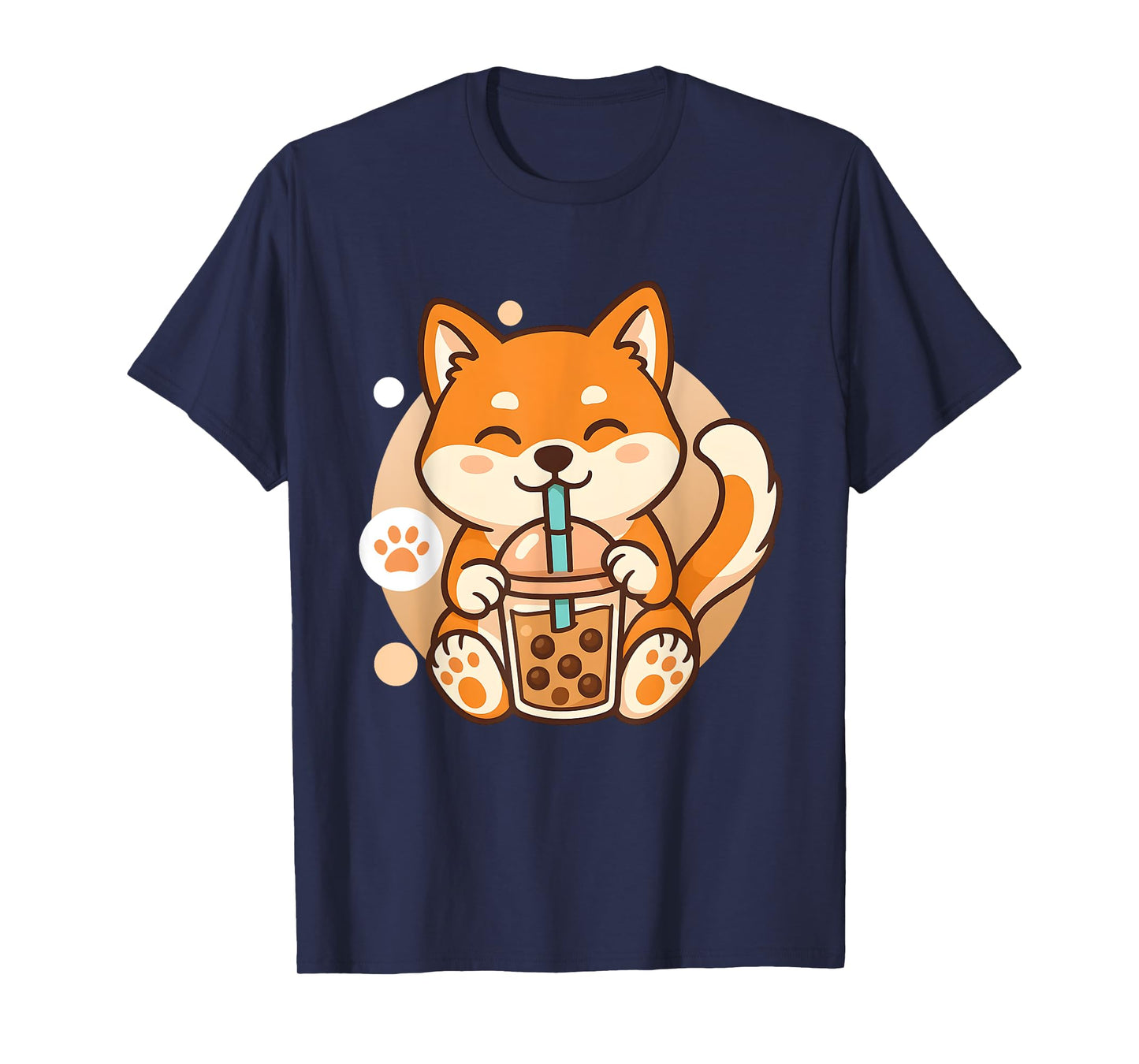 Cute Shiba Inu Dog Bubble Boba Tea Anime Kawaii Neko Gift T-Shirt