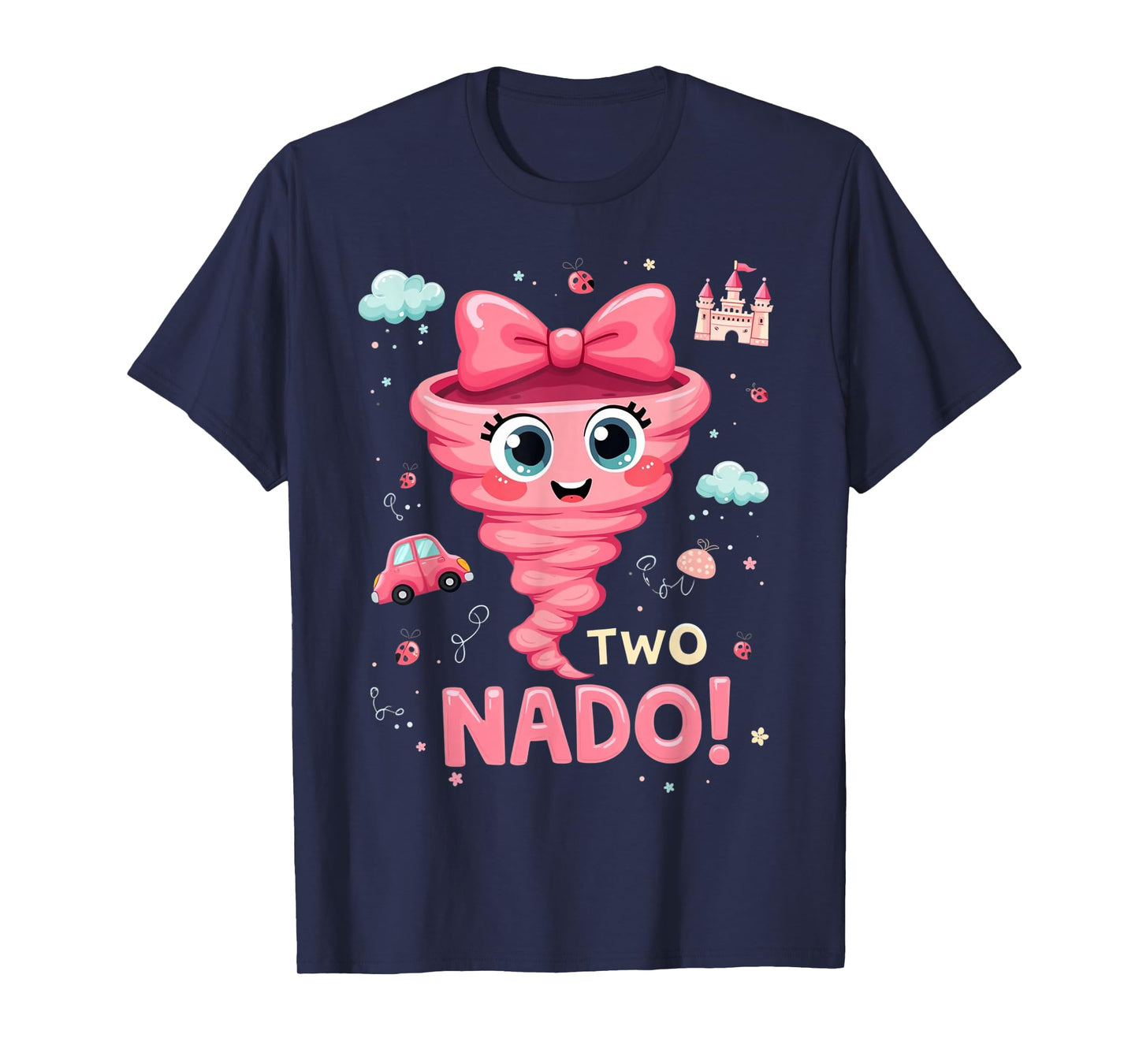 Tornado Two-Nado 2nd Birthday Party for 2 Years Old Girls T-Shirt