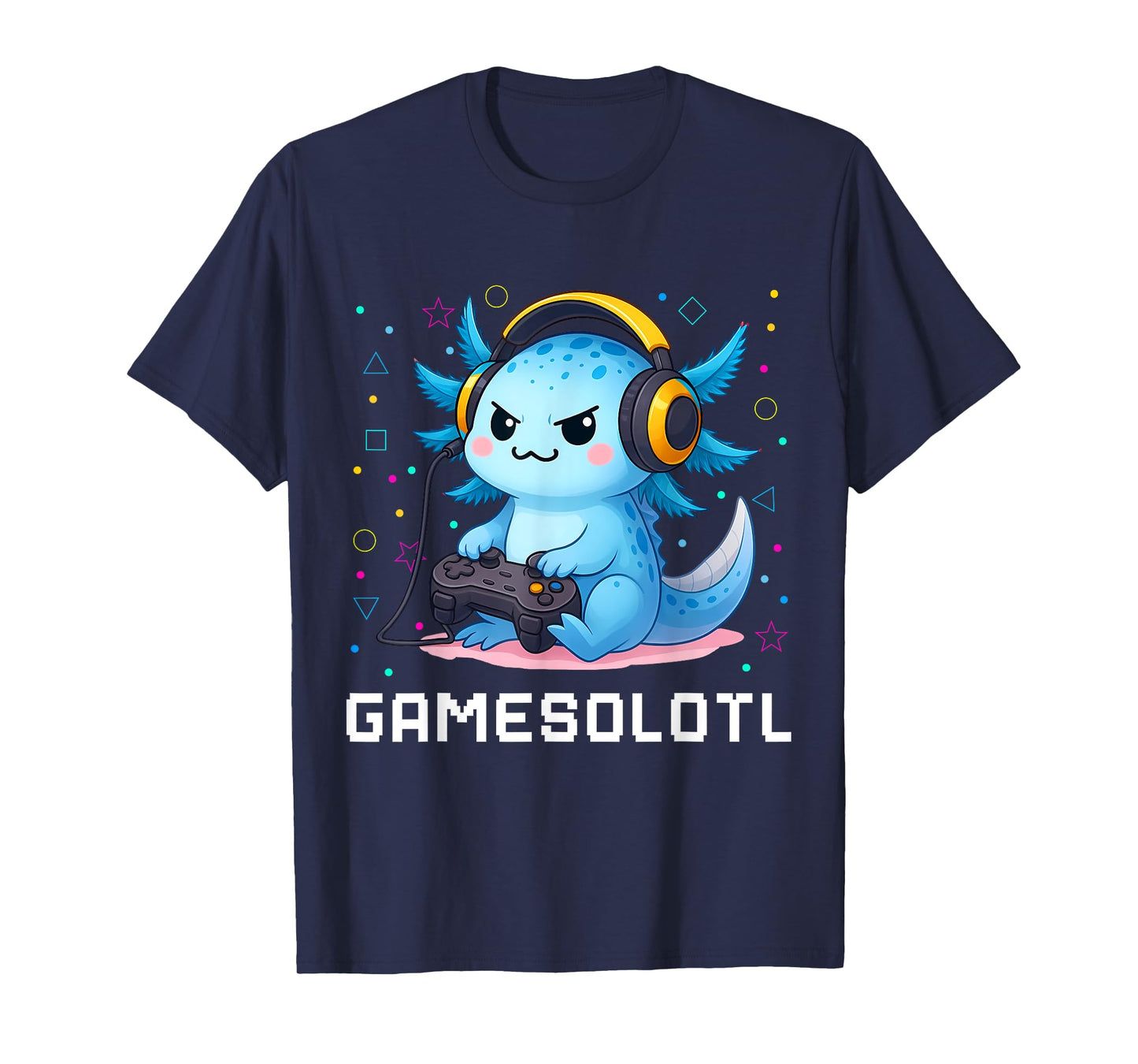 Gamesolotl Axolotl Fish Gamer Funny Gaming for Boys Kids T-Shirt