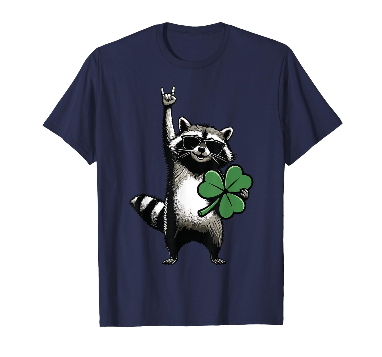 Raccoon Irish Men Women Kids Funny St. Patrick's Day T-Shirt