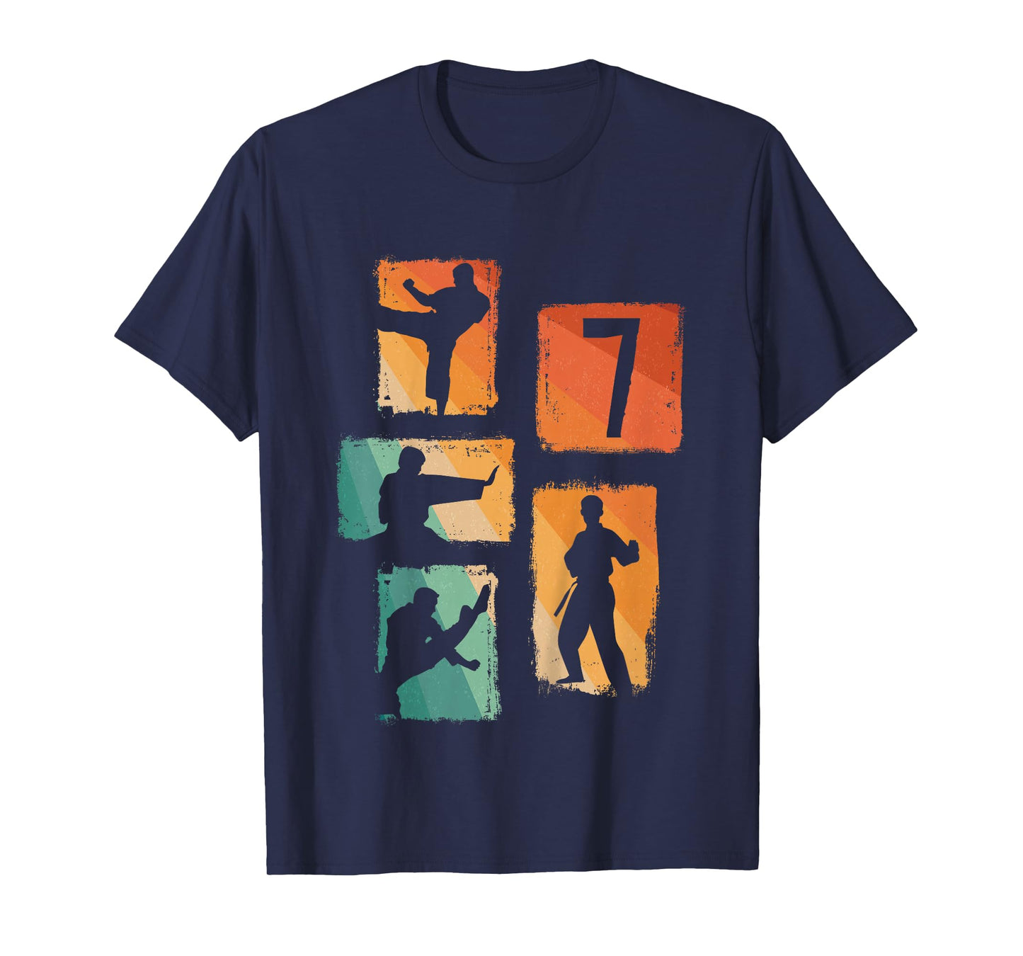 7th Birthday Karate Taekwondo 7 Years Old Boy Martial Arts T-Shirt