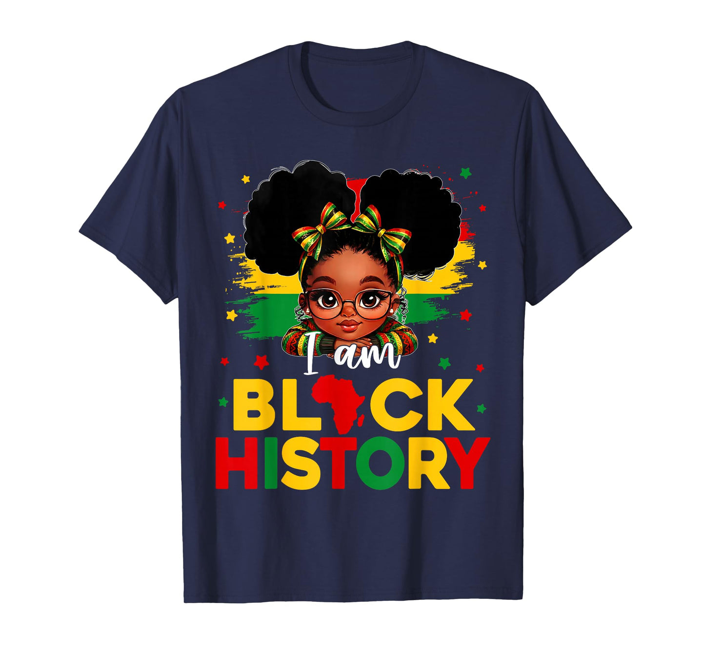 I Am Black History Coquette Pride African American Girl Kid T-Shirt