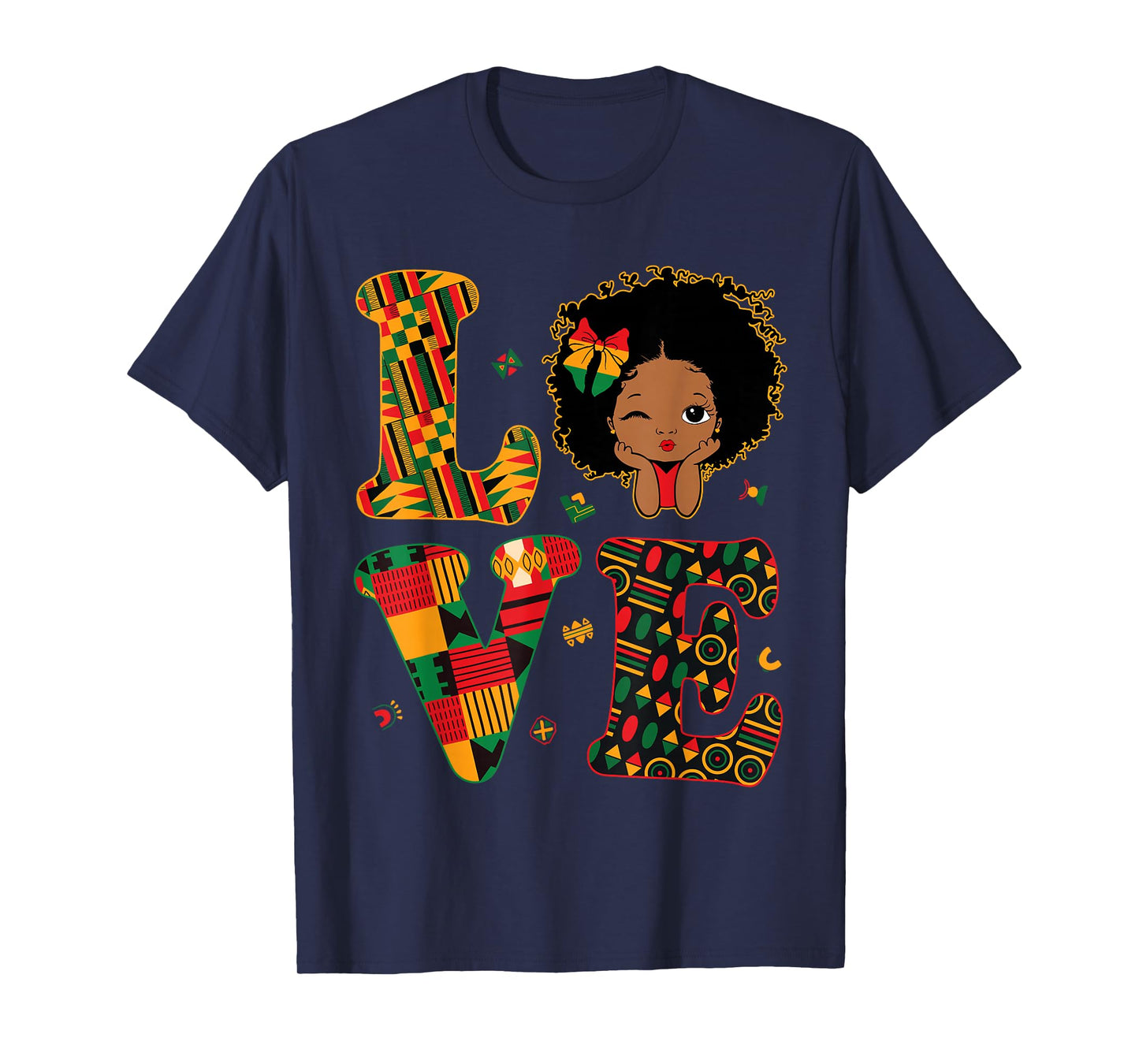 Love African Kente Toddler Girls Black History Month Proud T-Shirt