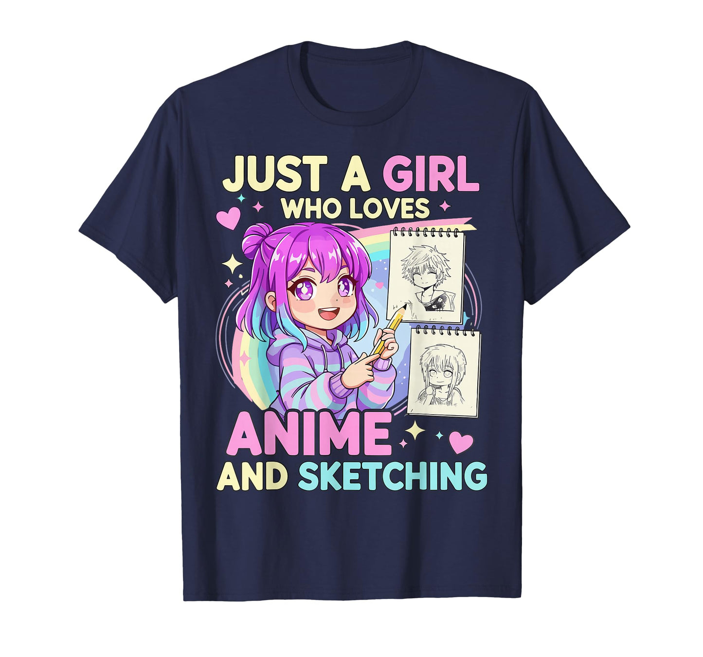 Just A Girl Who Loves Anime and Sketching T-Shirt