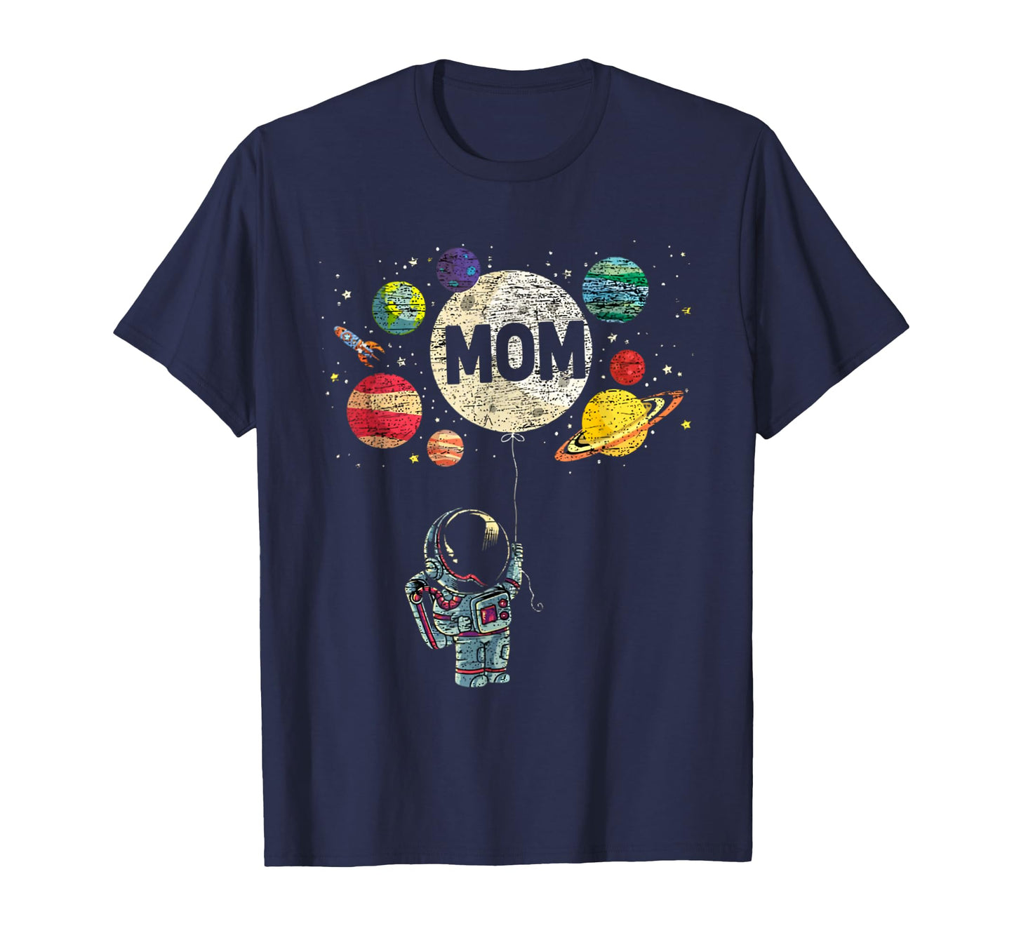 Mama of The Birthday Boy Space Astronaut 1st Birthday Family T-Shirt