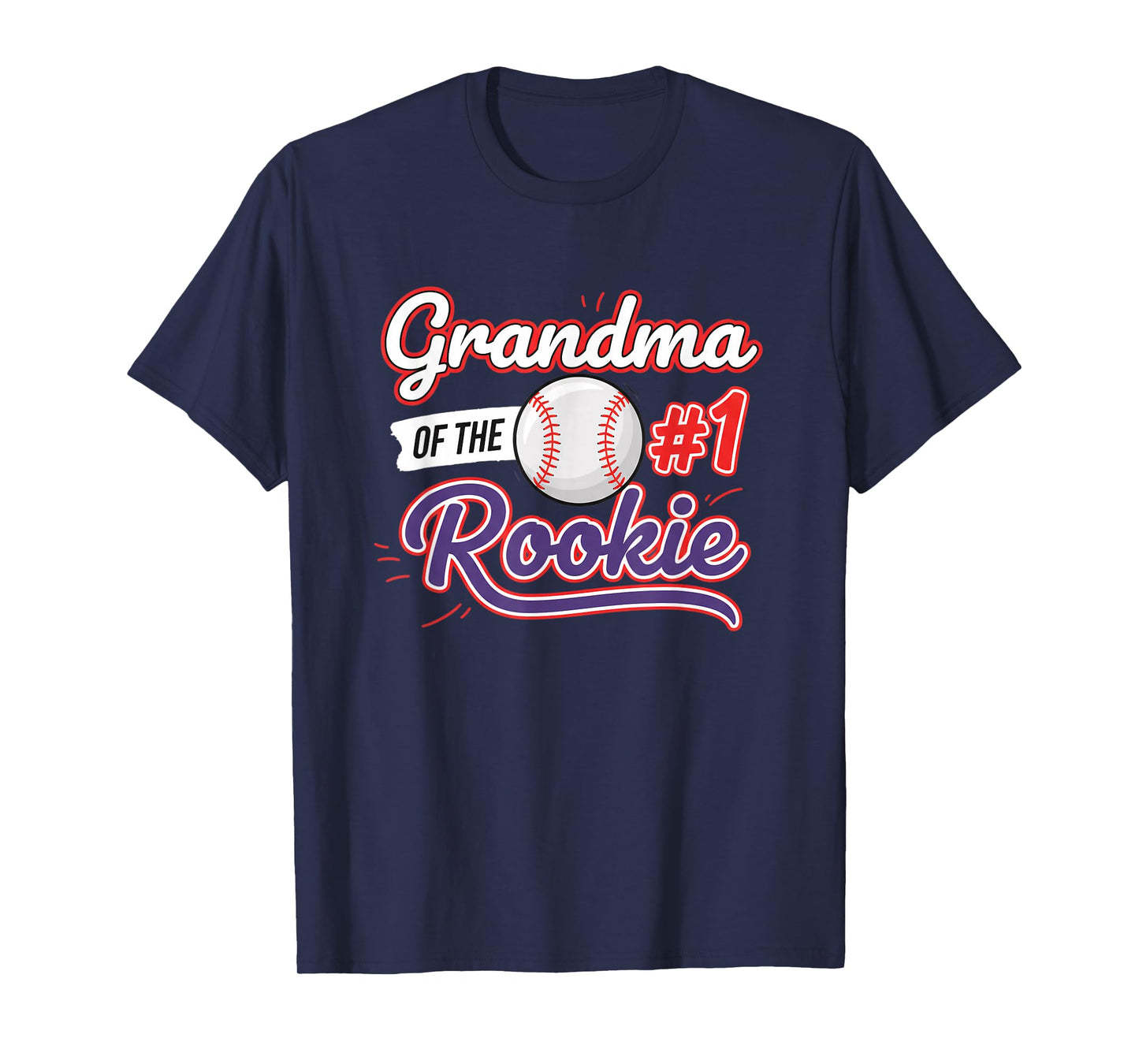 Grandparent Grandma of The #1 Rookie Baseball T-Shirt