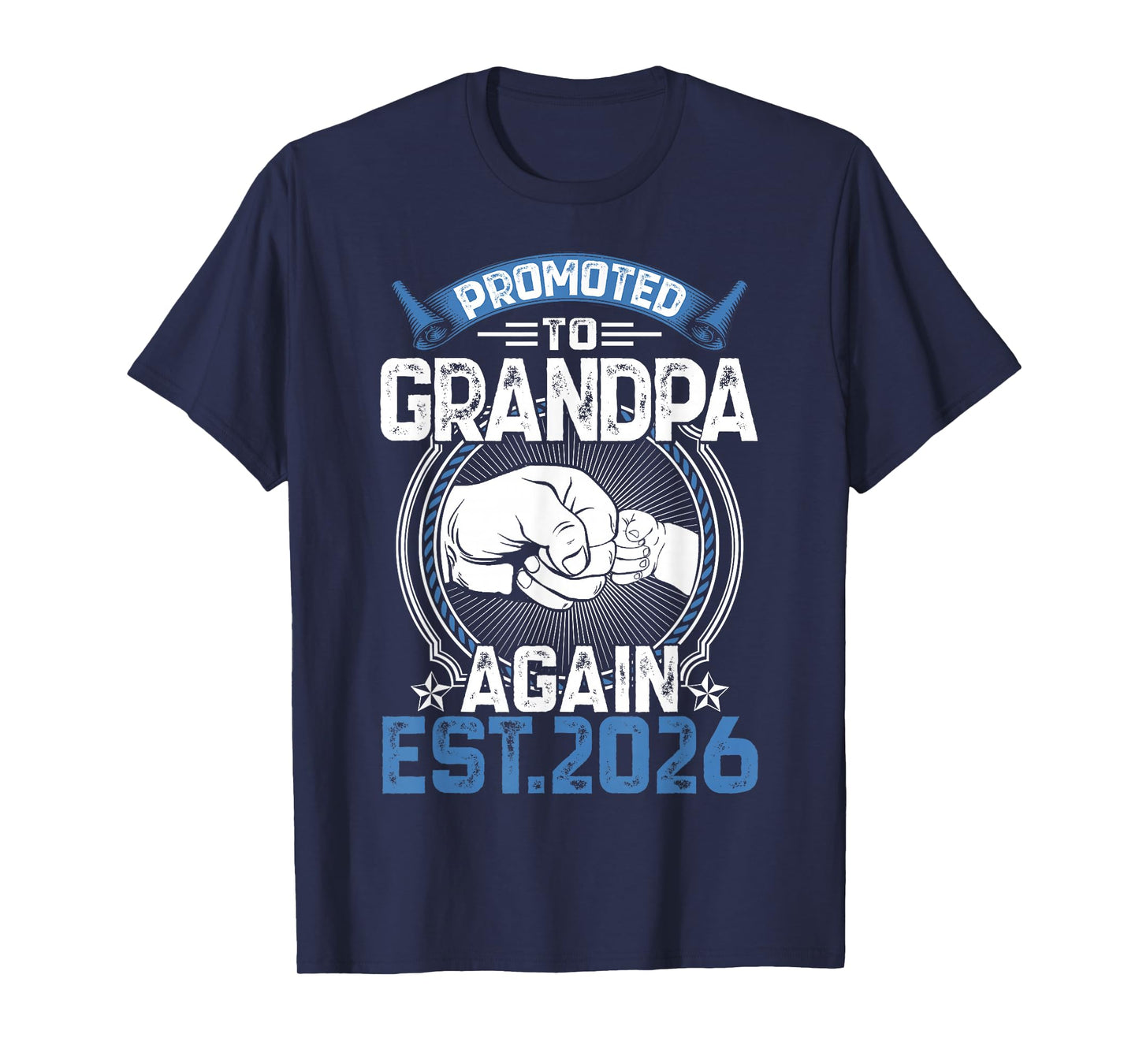 Retro Promoted to Grandpa 2026 Again Soon to Be Grandpa T-Shirt