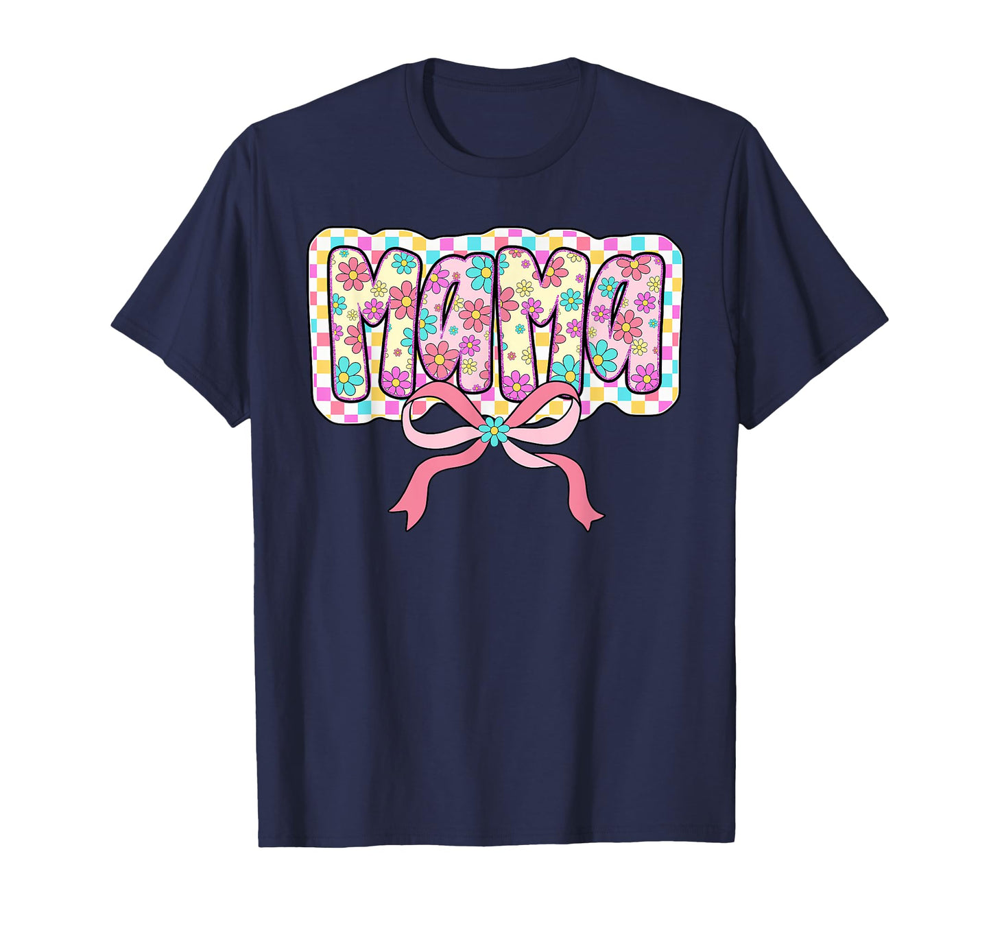 Mothers Day Coquette Pink Mama Floral Bow Mom Girl Women T-Shirt